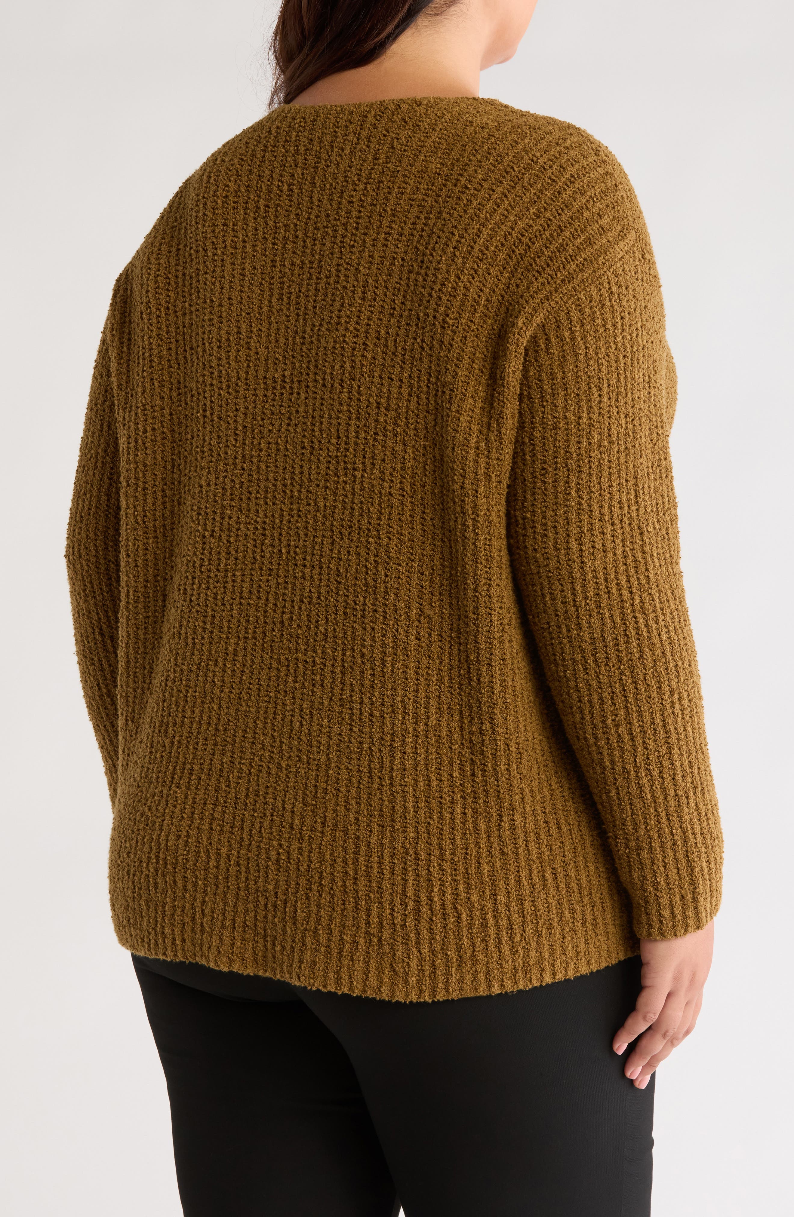 Eileen Fisher V-Neck Organic Cotton & Cashmere Blend Sweater