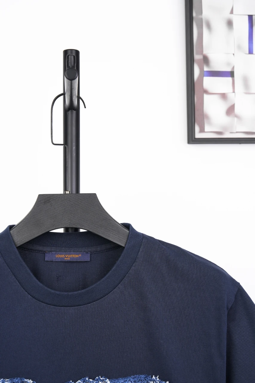 Louis Vuitton Navy Denim Patch Embroidered T-Shirt product photo from LabelPicks