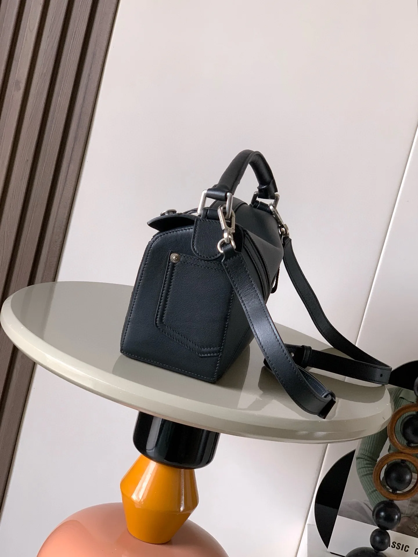 Loewe Black Puzzle Grained Leather Top Handle Bag product photo from LabelPicks