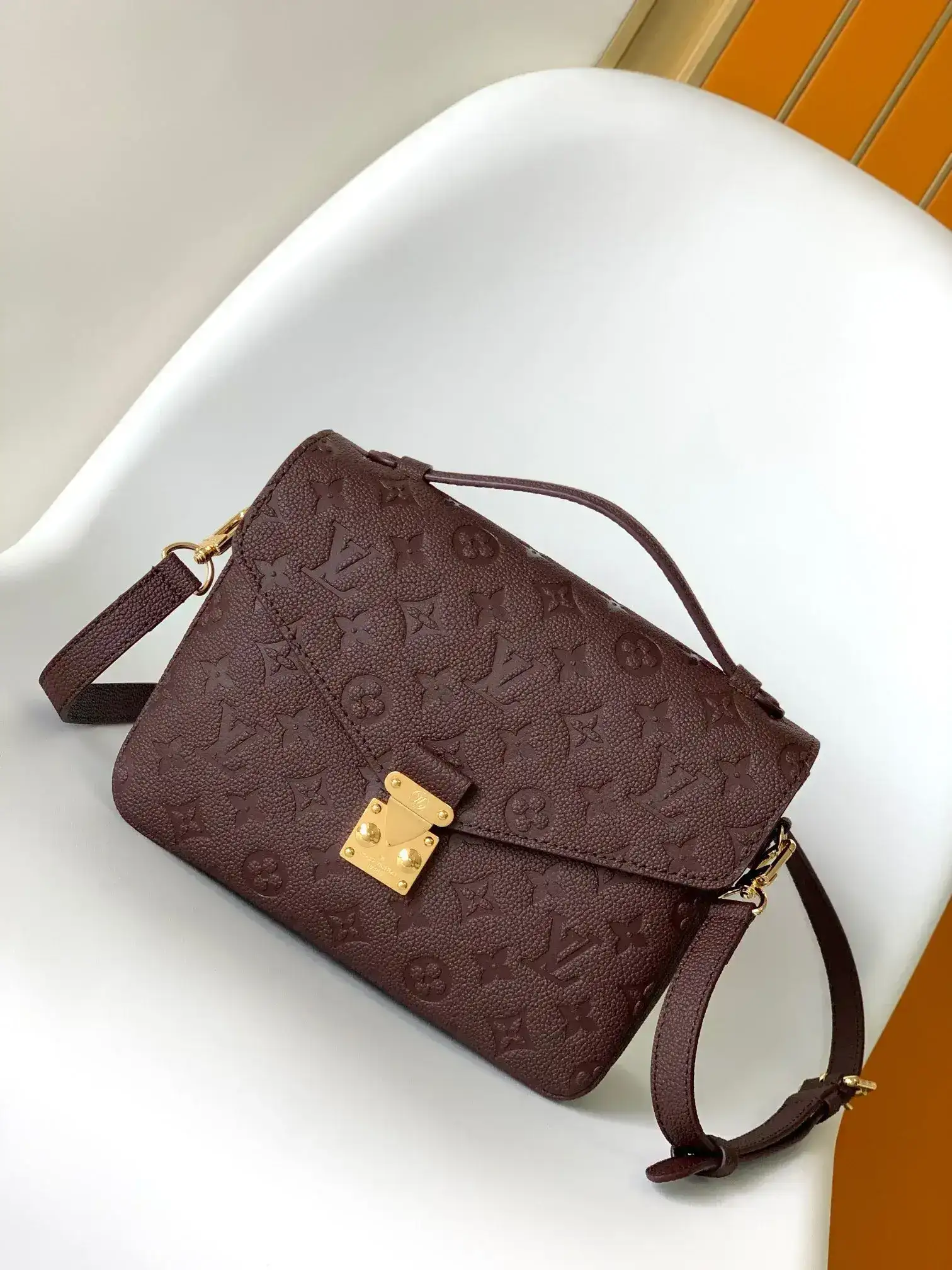Louis Vuitton Black Pochette Grained Leather Shoulder Bag product photo from LabelPicks