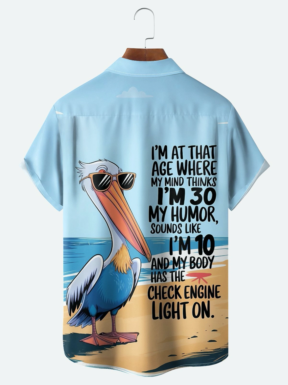 Moisture Wicking Humorous and Funny Toucan Slogan Chest Pocket Hawaiian Shirt