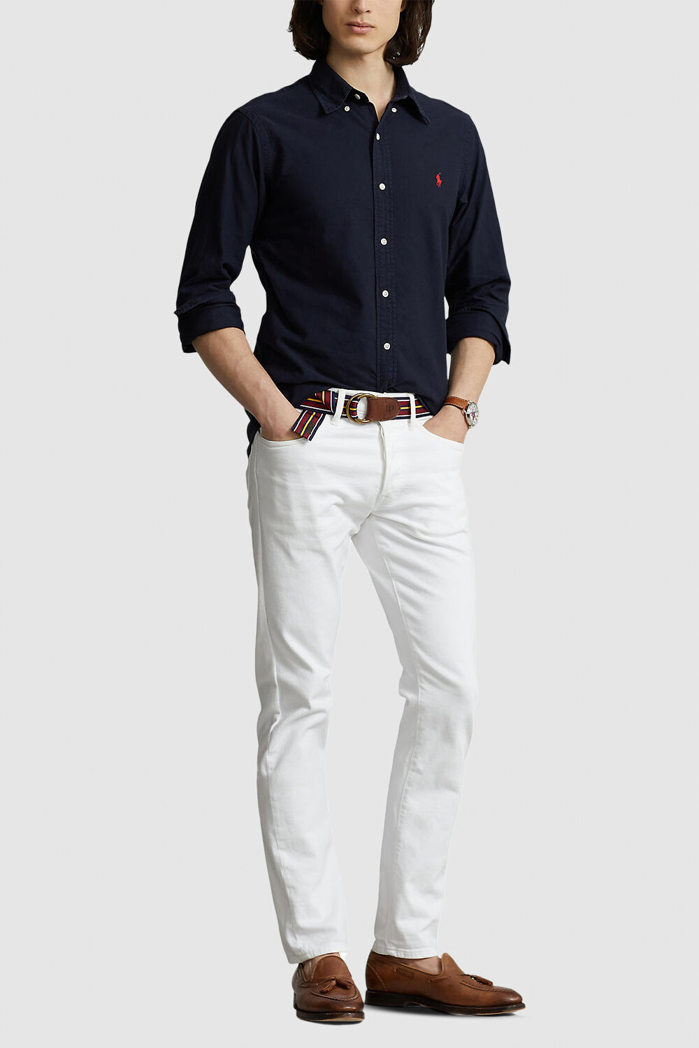 POLO RALPH LAUREN חולצה מכופתרת מכותנה