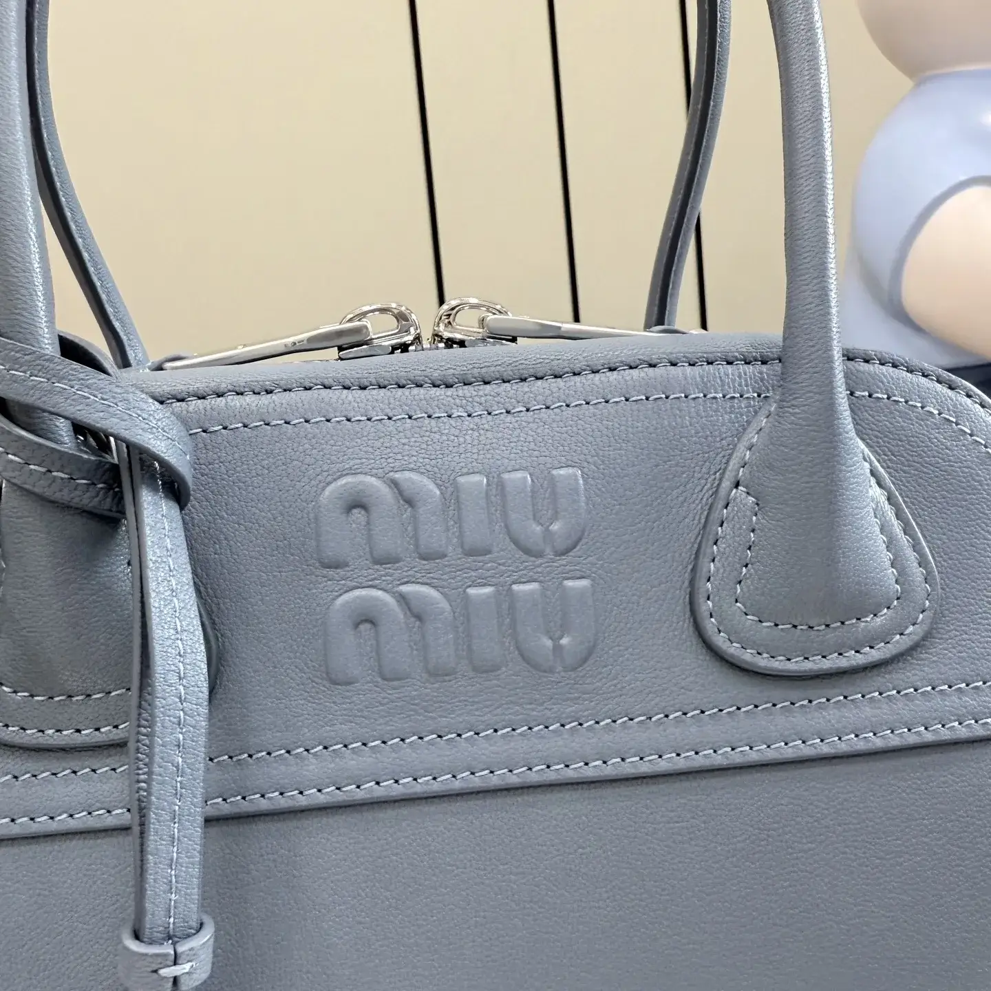 Miu Miu Vivant Blue Lambskin Top Handle Bag product photo from LabelPicks