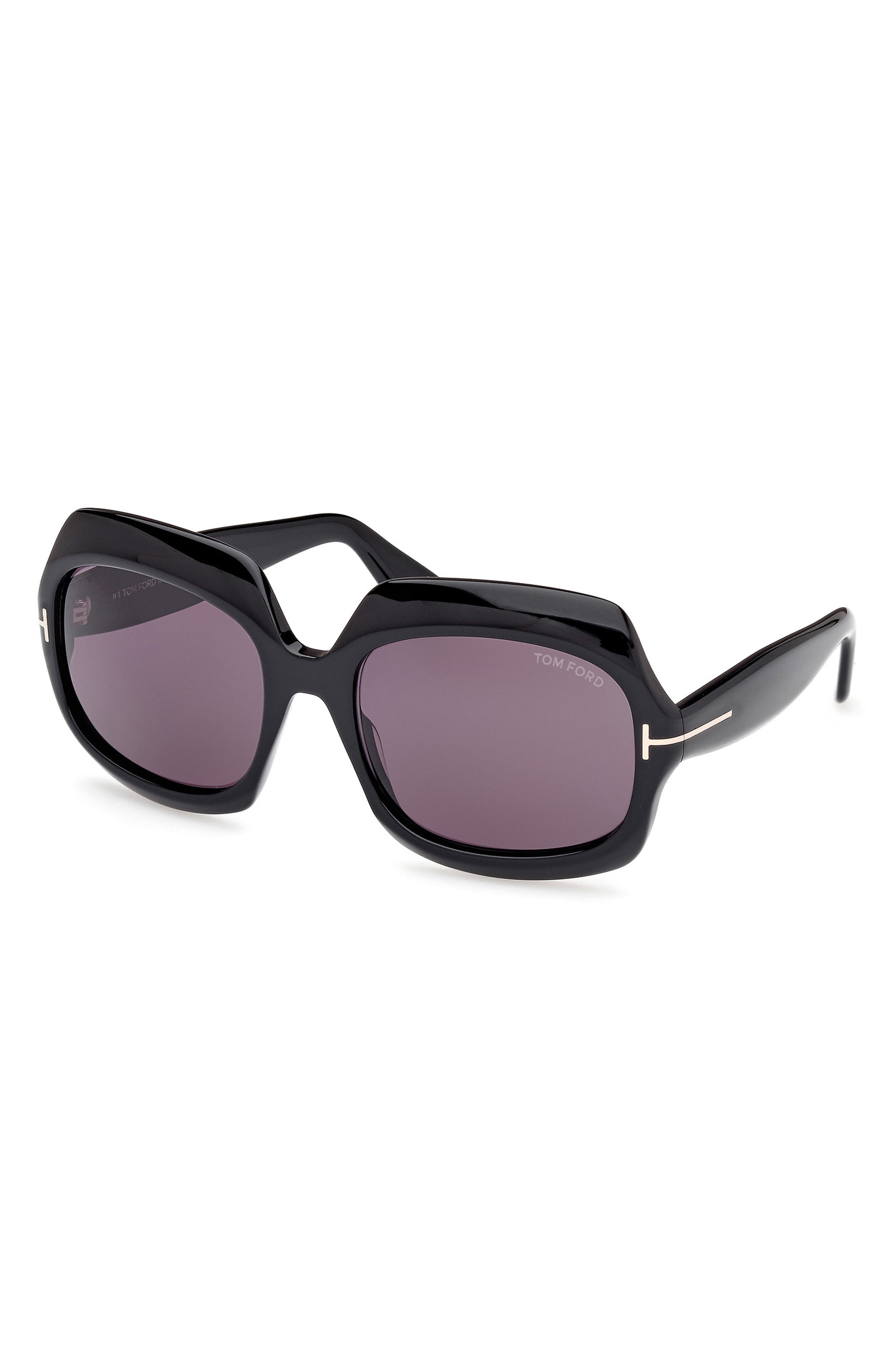 TOM FORD Ren 60mm Geometric Sunglasses