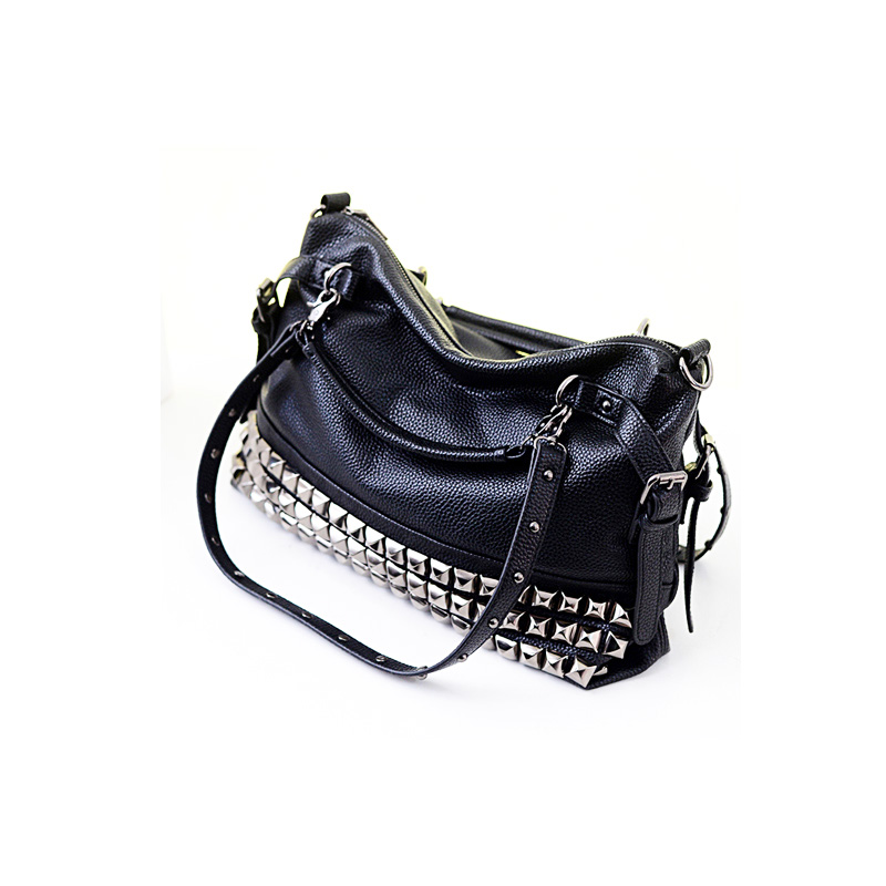 Rivet Women's PU Leather Handbag New Fashion Cowhide Women Messenger Bags One Shoulder Handbag Big Bags WNB80211002