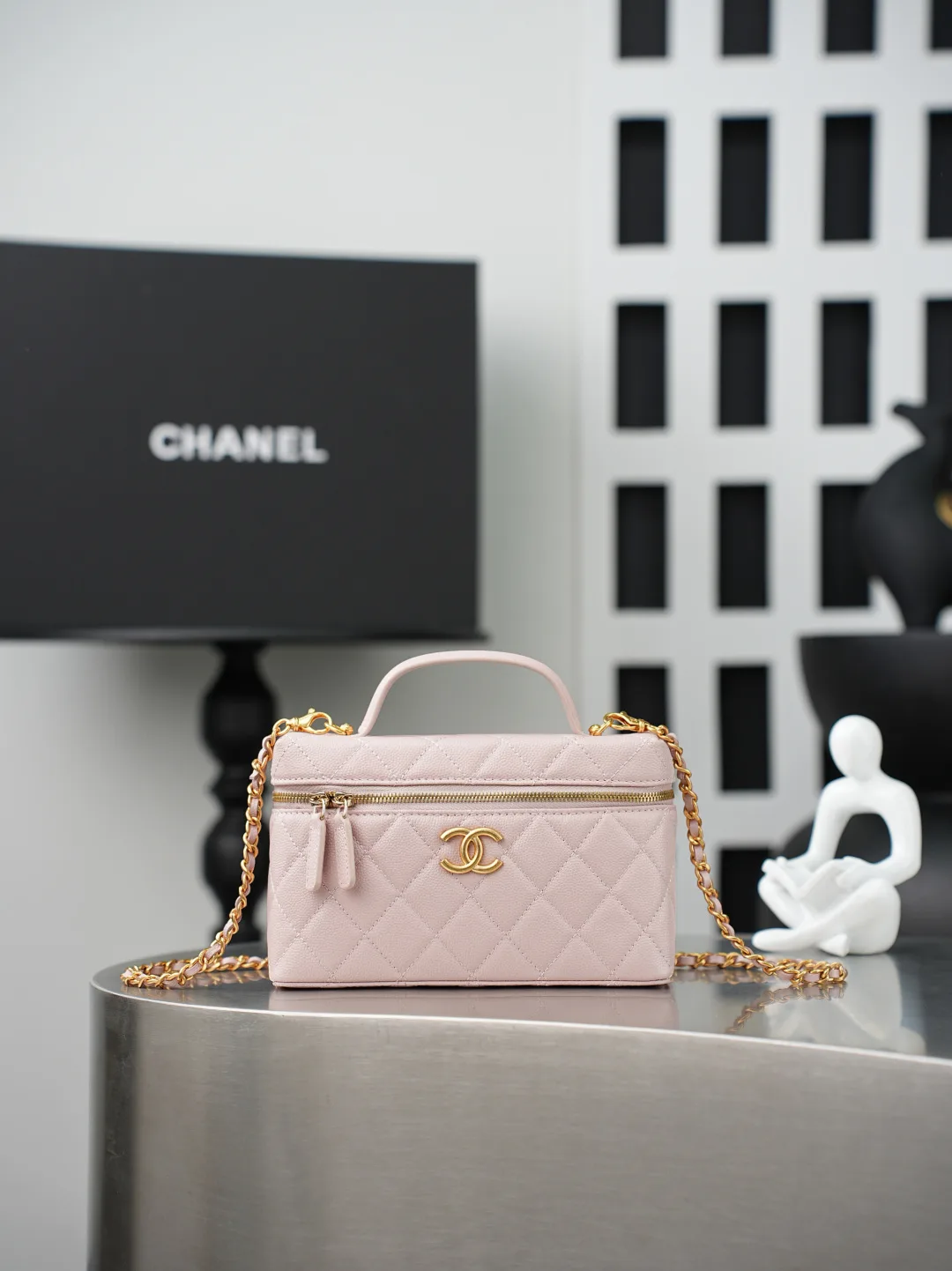 Chanel Pink Quilted Leather Top Handle Bag product photo from LabelPicks