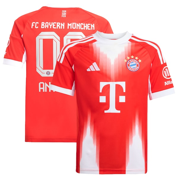 Bayern Munich adidas Youth 2025/26 Home Replica Custom Jersey - Red
