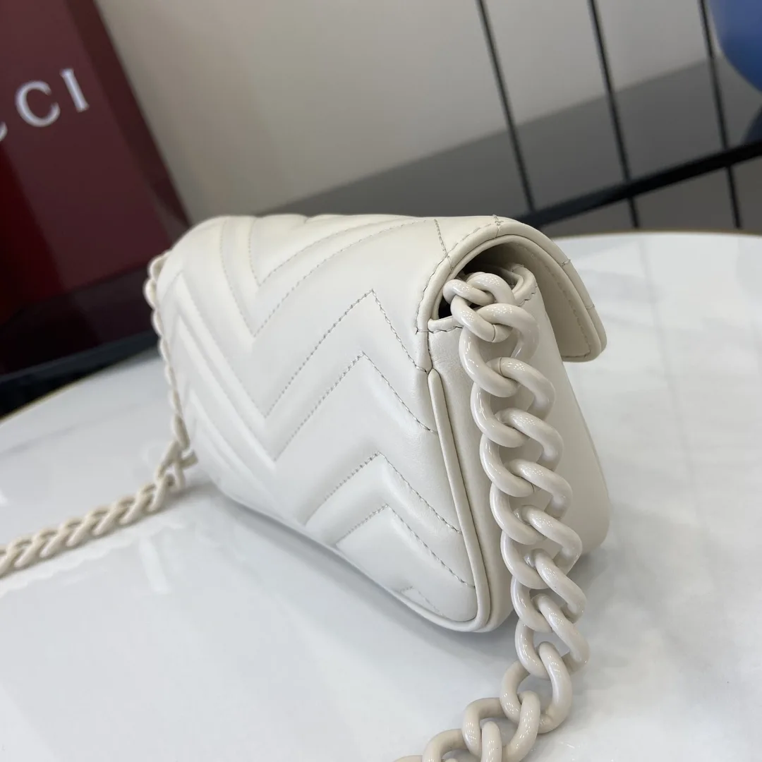 Gucci Marmont White Quilted Leather Shoulder Bag product photo from LabelPicks