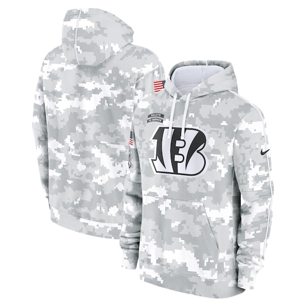 Cincinnati Bengals Nike 2024 Salute to Service Club Fleece Pullover Hoodie - Arctic Camo