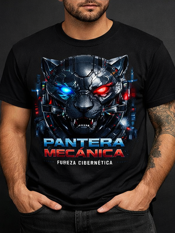 Remera Pantera Mecánica | Streetwear Cyber Unisex