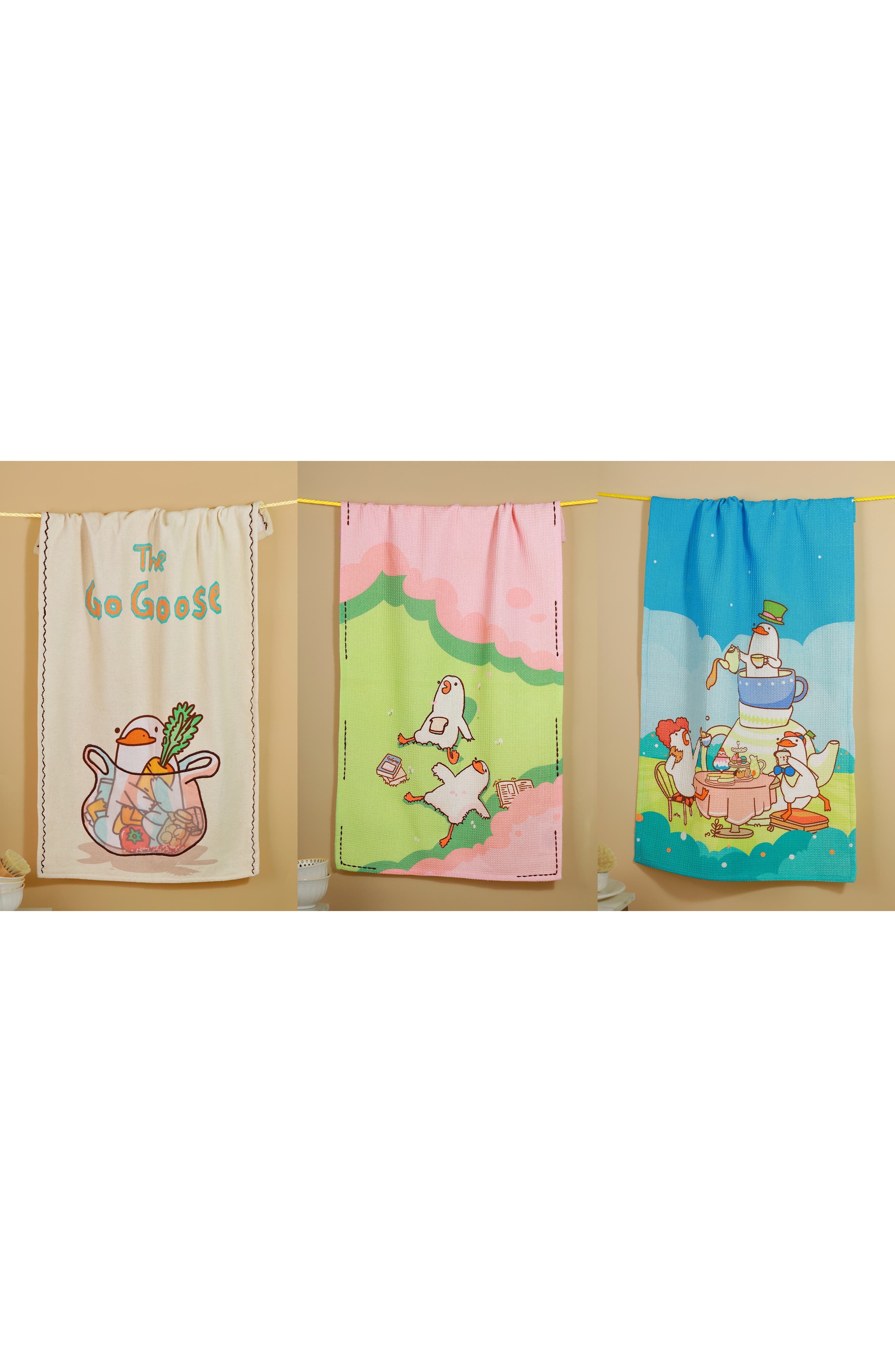 Tiramisu The Gaggle of Geese Set of 3 Kitchen Towels