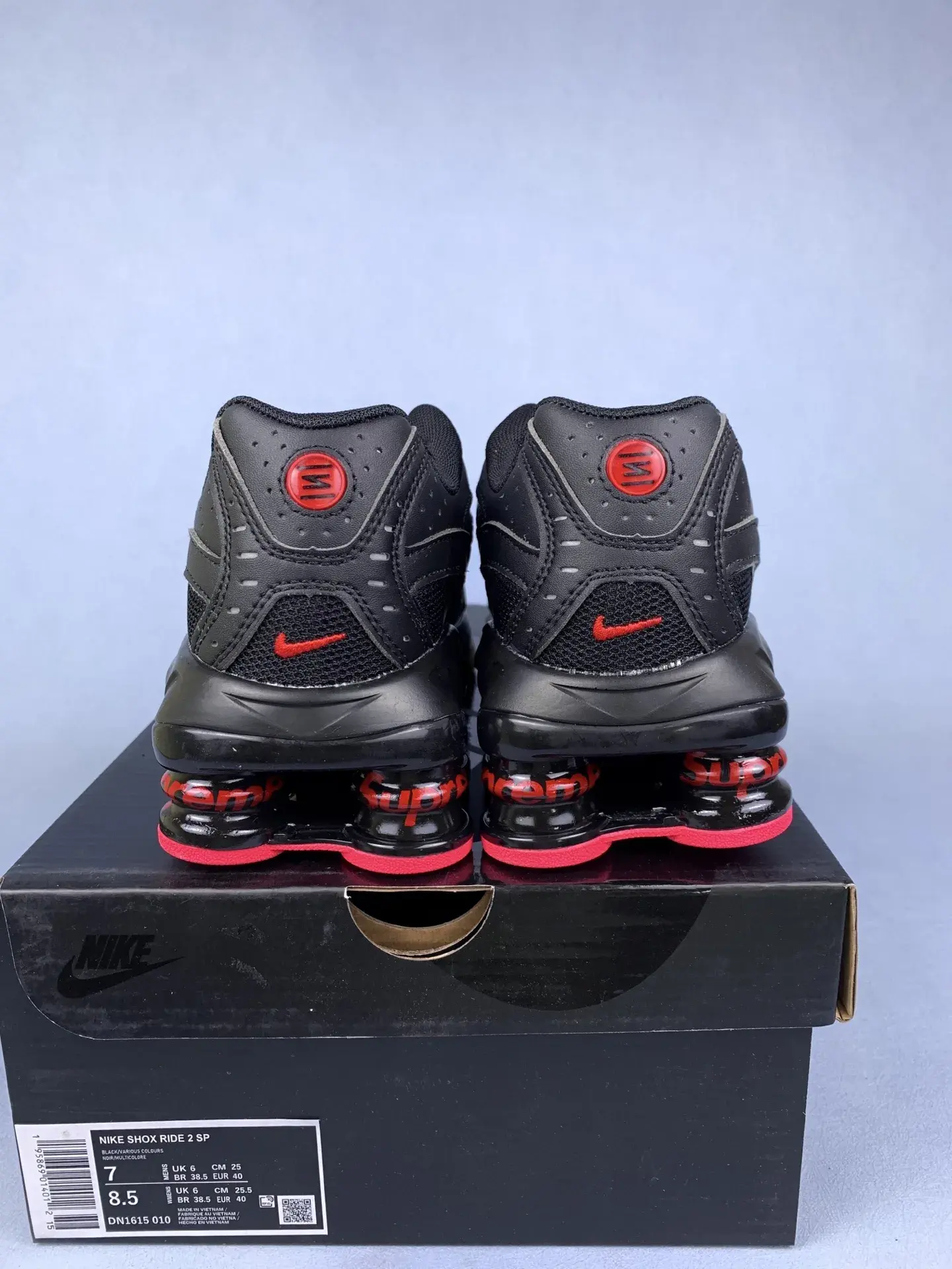 Supreme x Nike Shox Ride 2 SP 'Black/Various Colours' Shoes product photo from LabelPicks