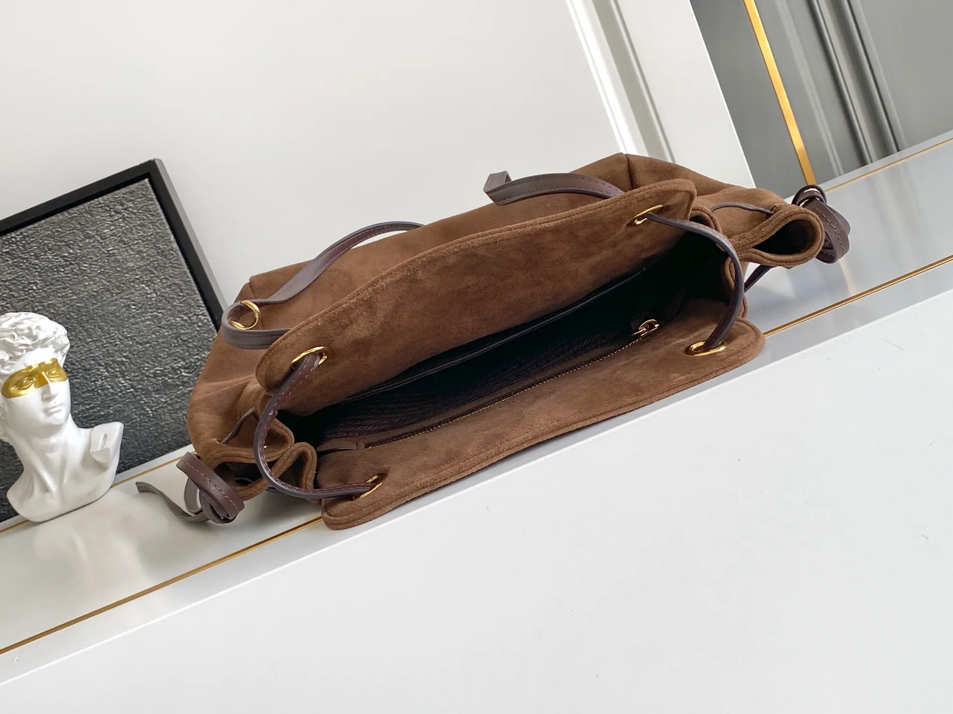 Prada Suede Leather Tote Bag product photo from LabelPicks
