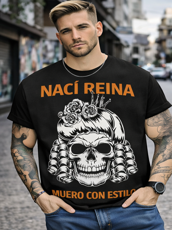 Remera Reina Calavera | Streetwear Dark Unisex