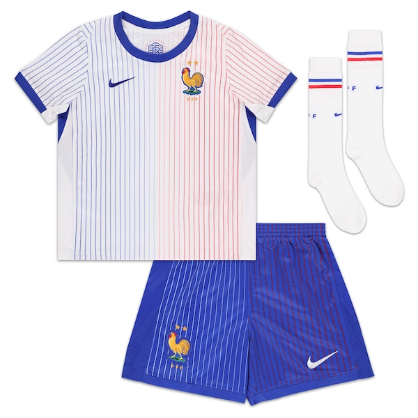 France National Team Nike Preschool 2024 Away Replica Stadium Kit Set - White