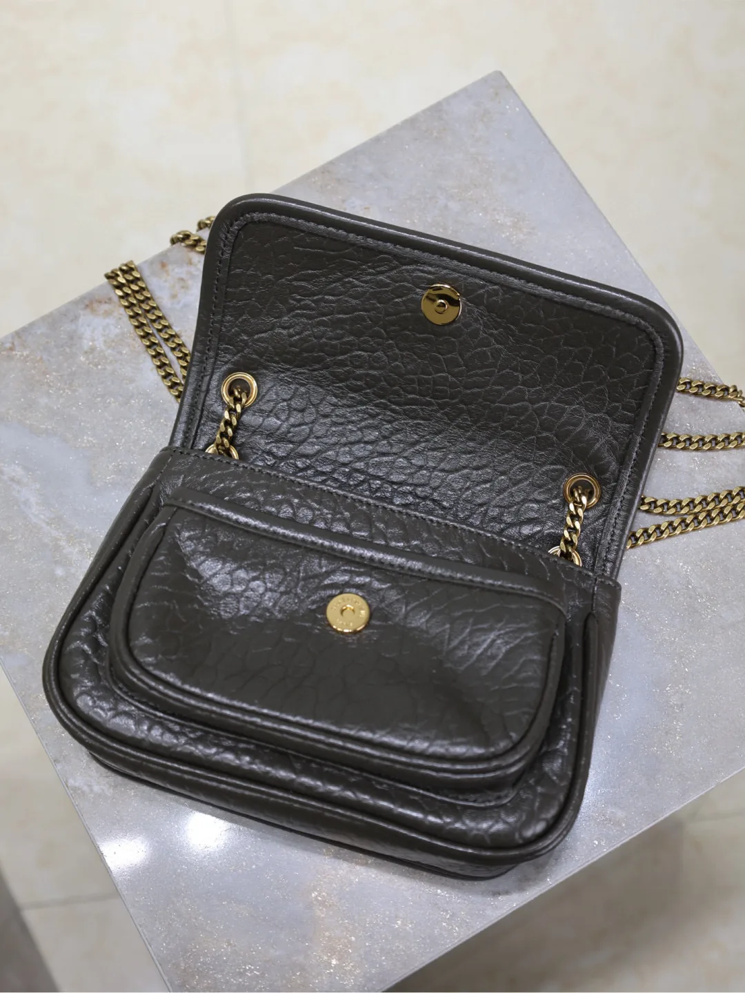 Saint Laurent Green Niki Lambskin Crossbody Bag product photo from LabelPicks