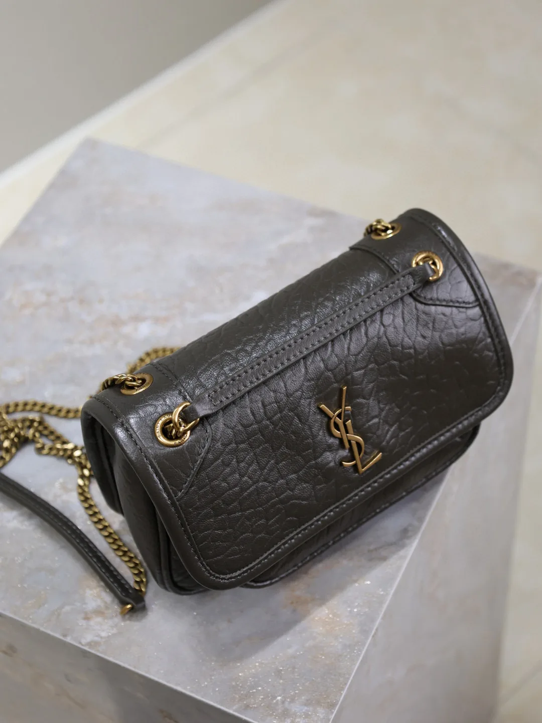 Saint Laurent Green Niki Lambskin Crossbody Bag product photo from LabelPicks