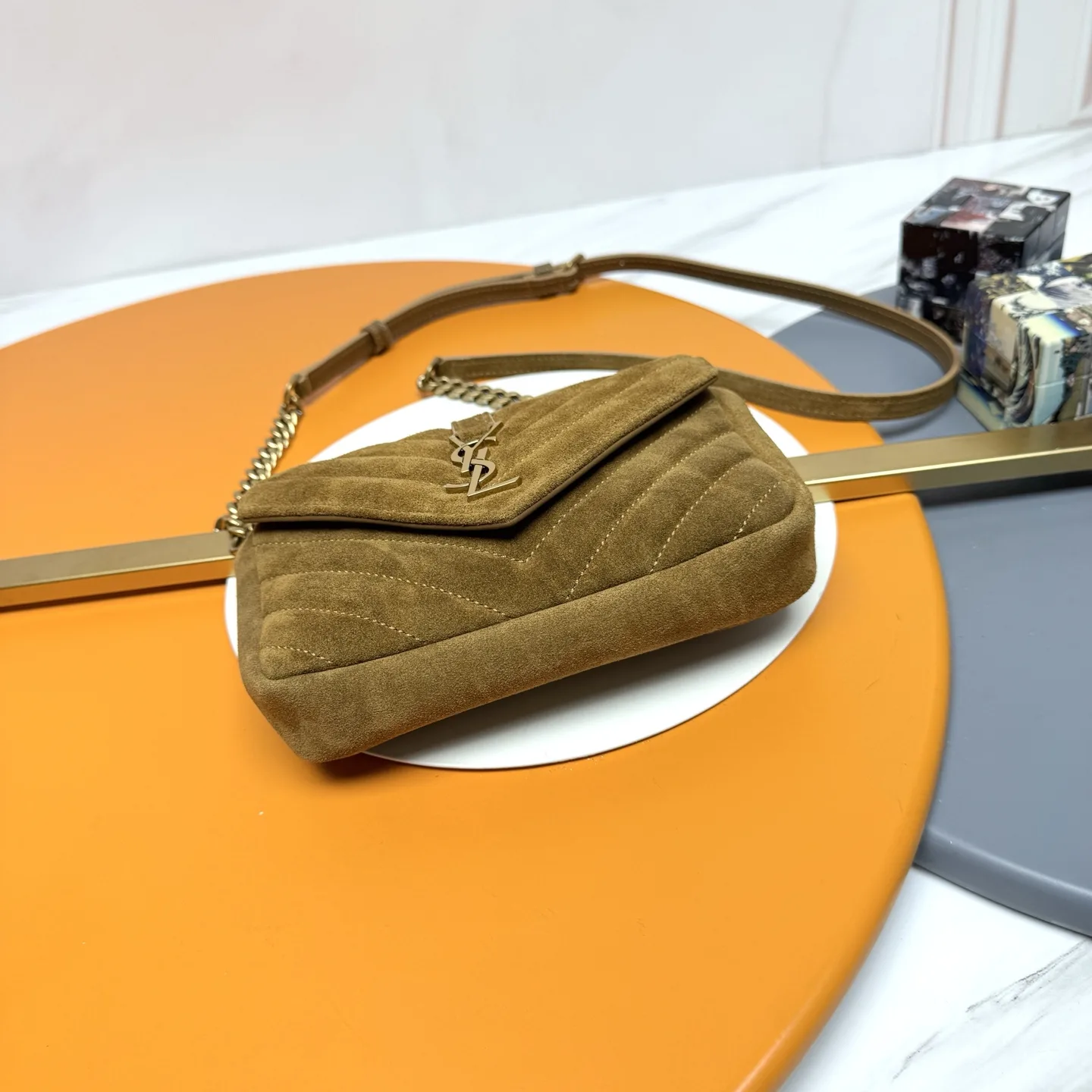 Saint Laurent Brown College Shoulder Bag product photo from LabelPicks