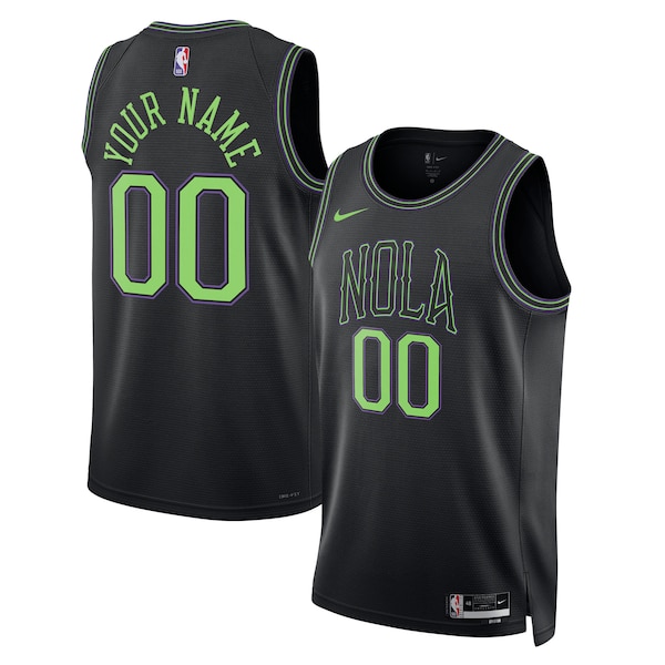 New Orleans Pelicans Nike Unisex 2025/26 City Edition Swingman Custom Jersey - Black