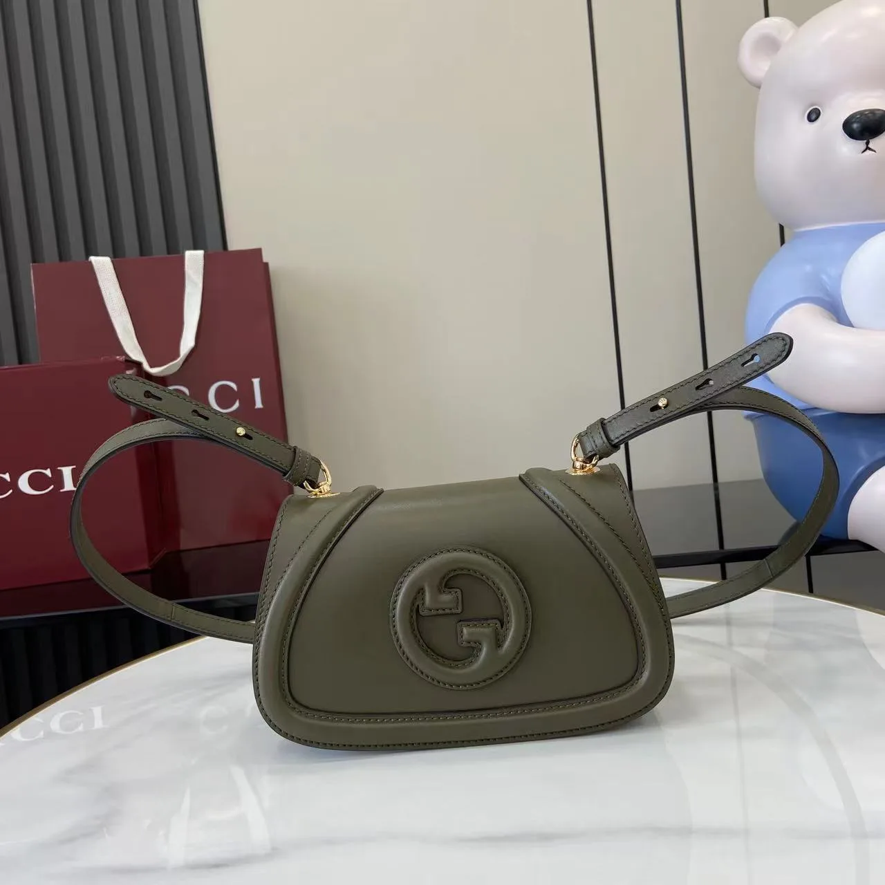 Gucci Green GG Supreme Canvas Crossbody Bag product photo from LabelPicks