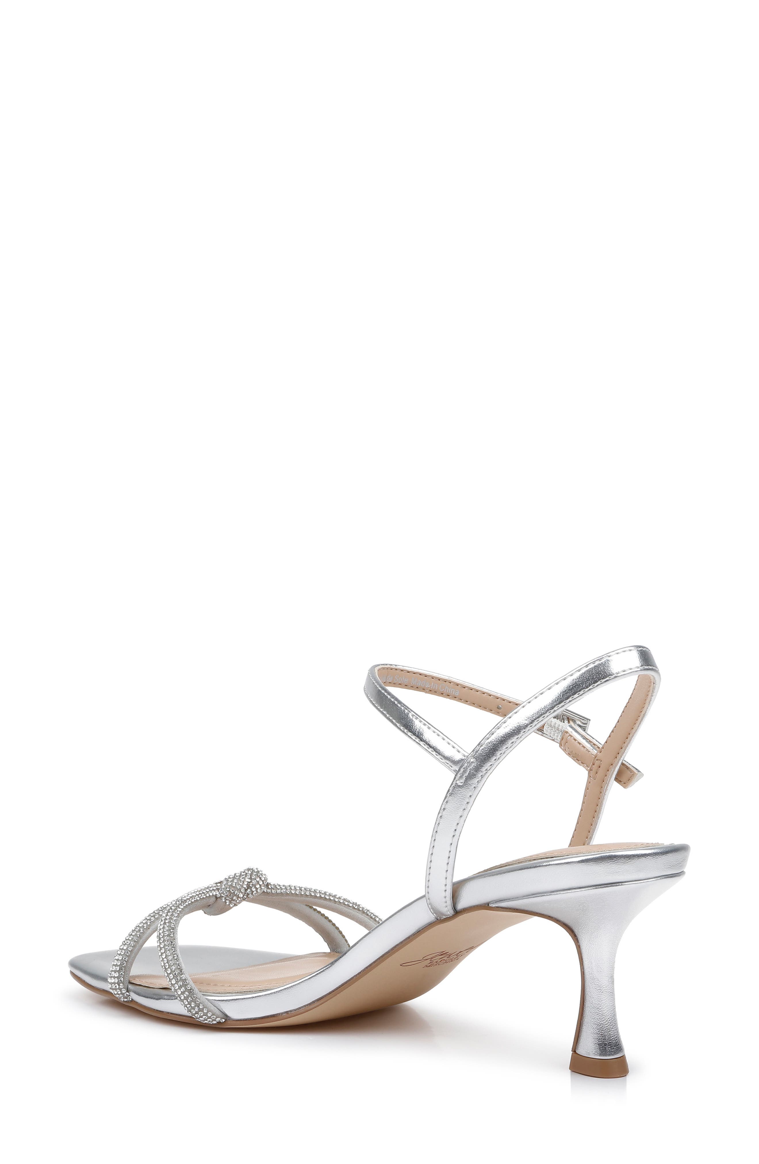 Jewel Badgley Mischka Maci Kitten Heel Ankle Strap Sandal