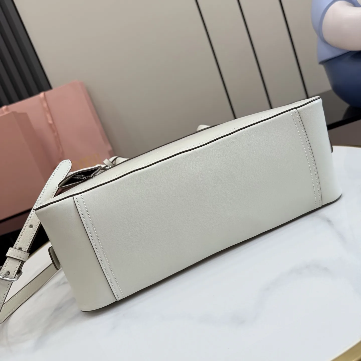 Miu Miu Vivant White Calfskin Top Handle Bag product photo from LabelPicks