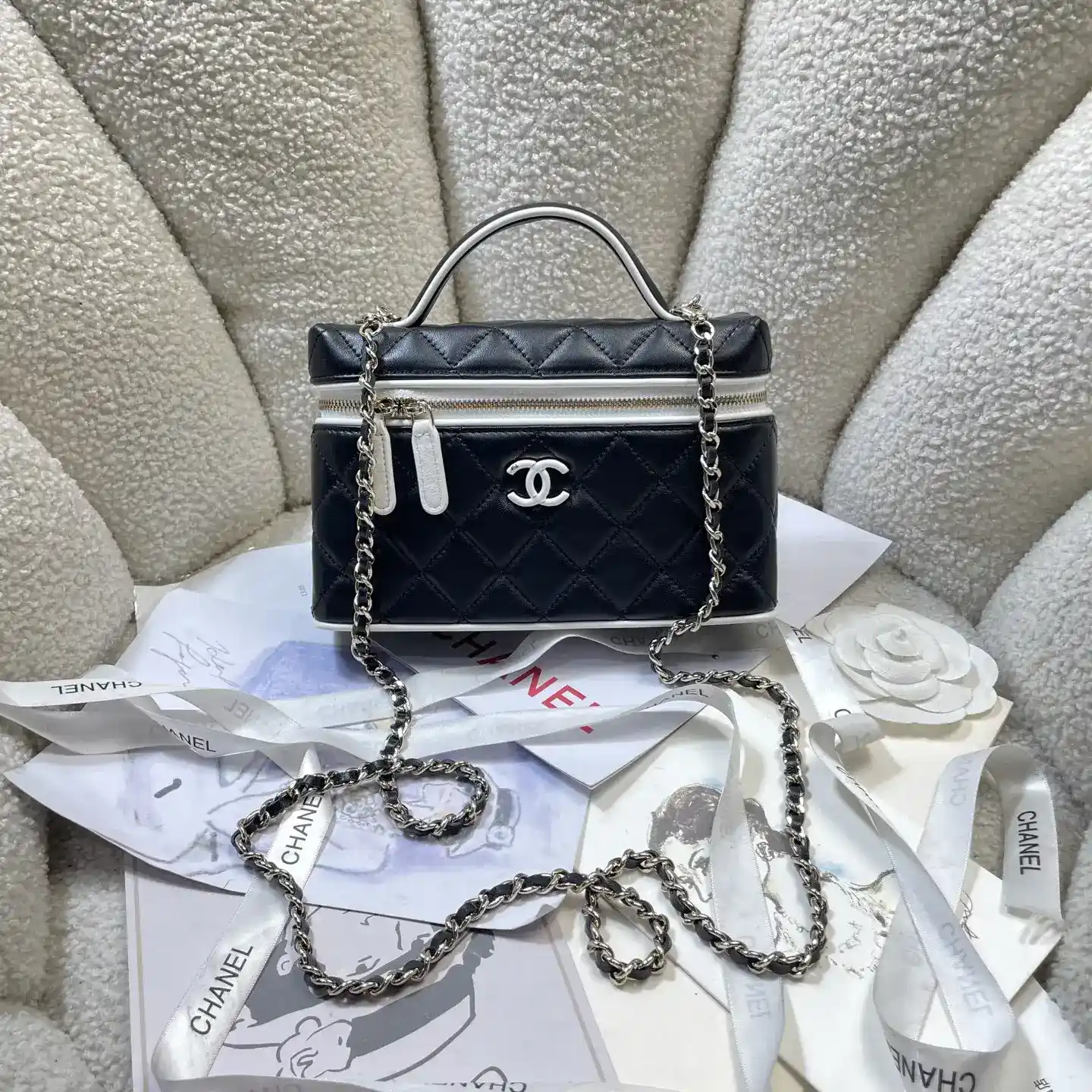 Chanel Gold Grained Leather Top Handle Bag product photo from LabelPicks