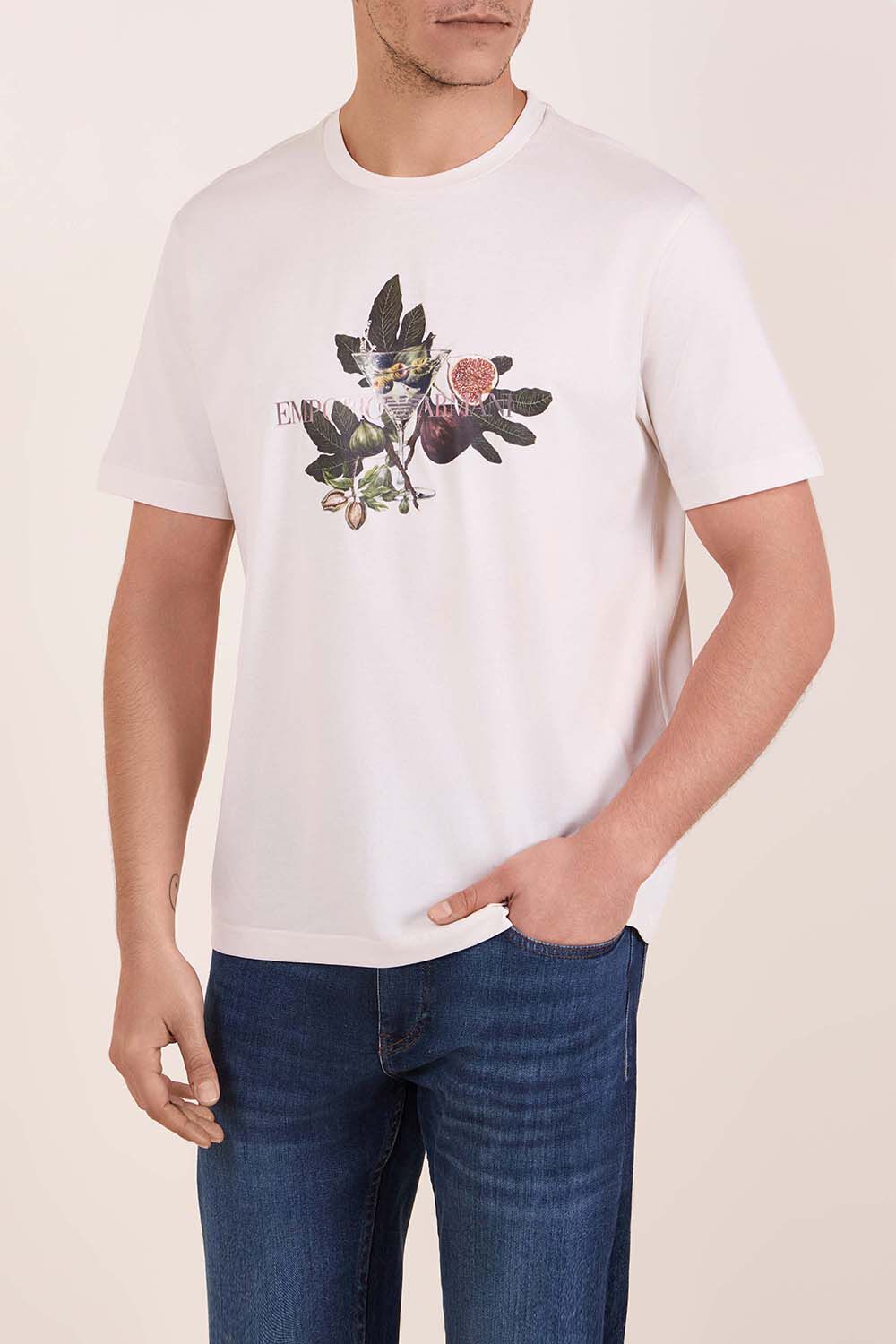 EMPORIO ARMANI חולצת טי עם הדפס