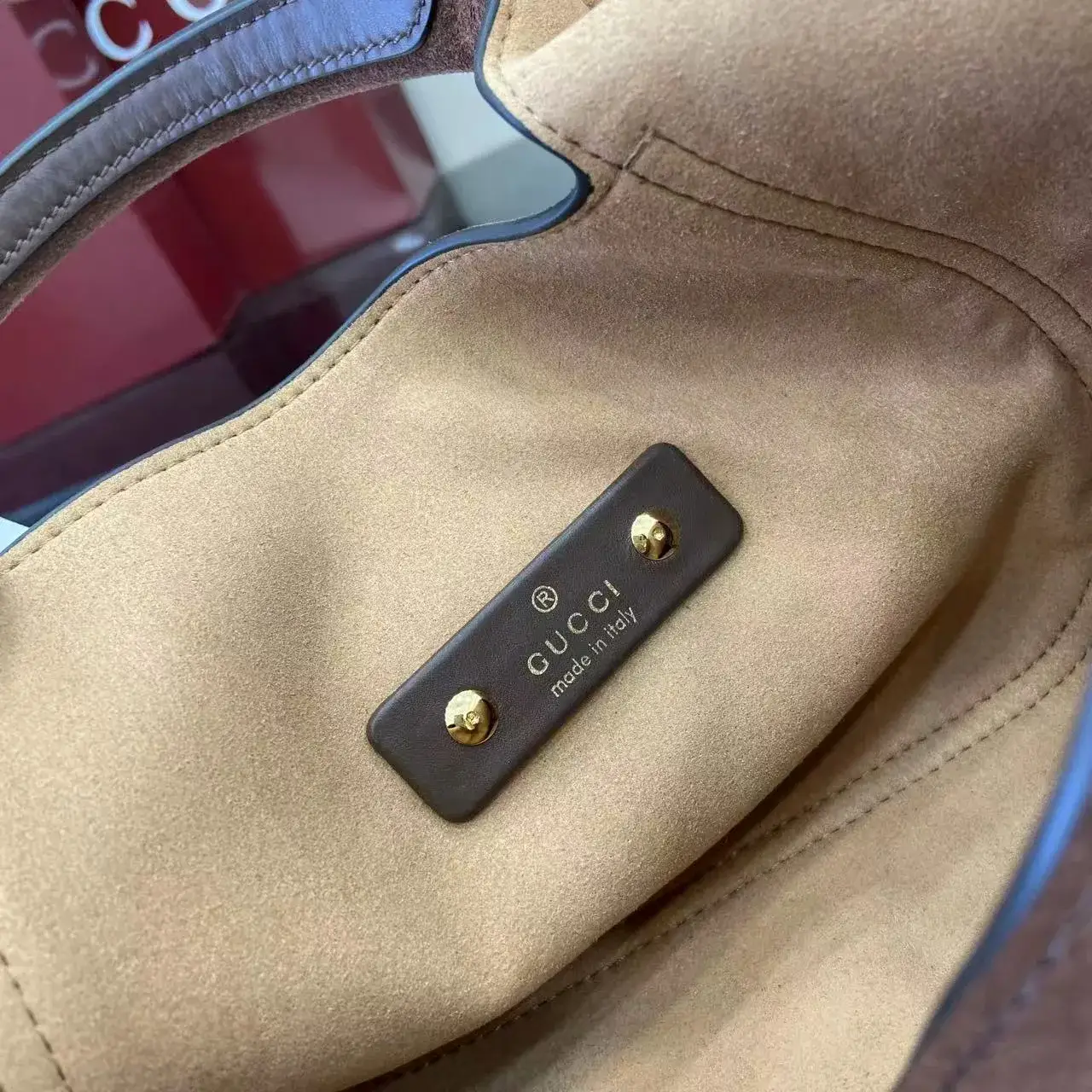Gucci Suede Leather Shoulder Bag product photo from LabelPicks