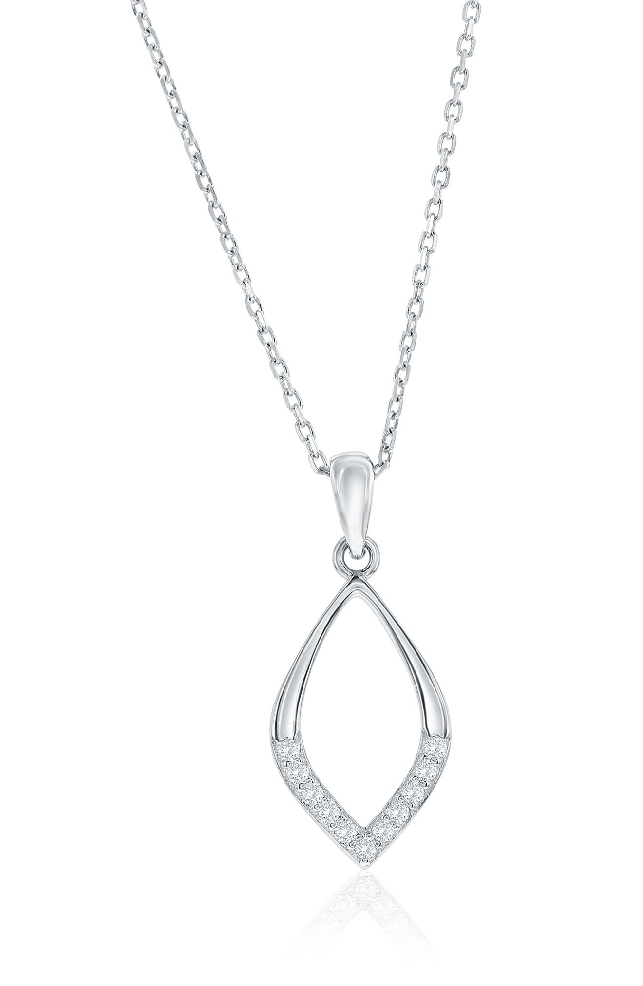 SIMONA Cubic Zirconia Marquise Stud Earrings & Pendant Necklace Set