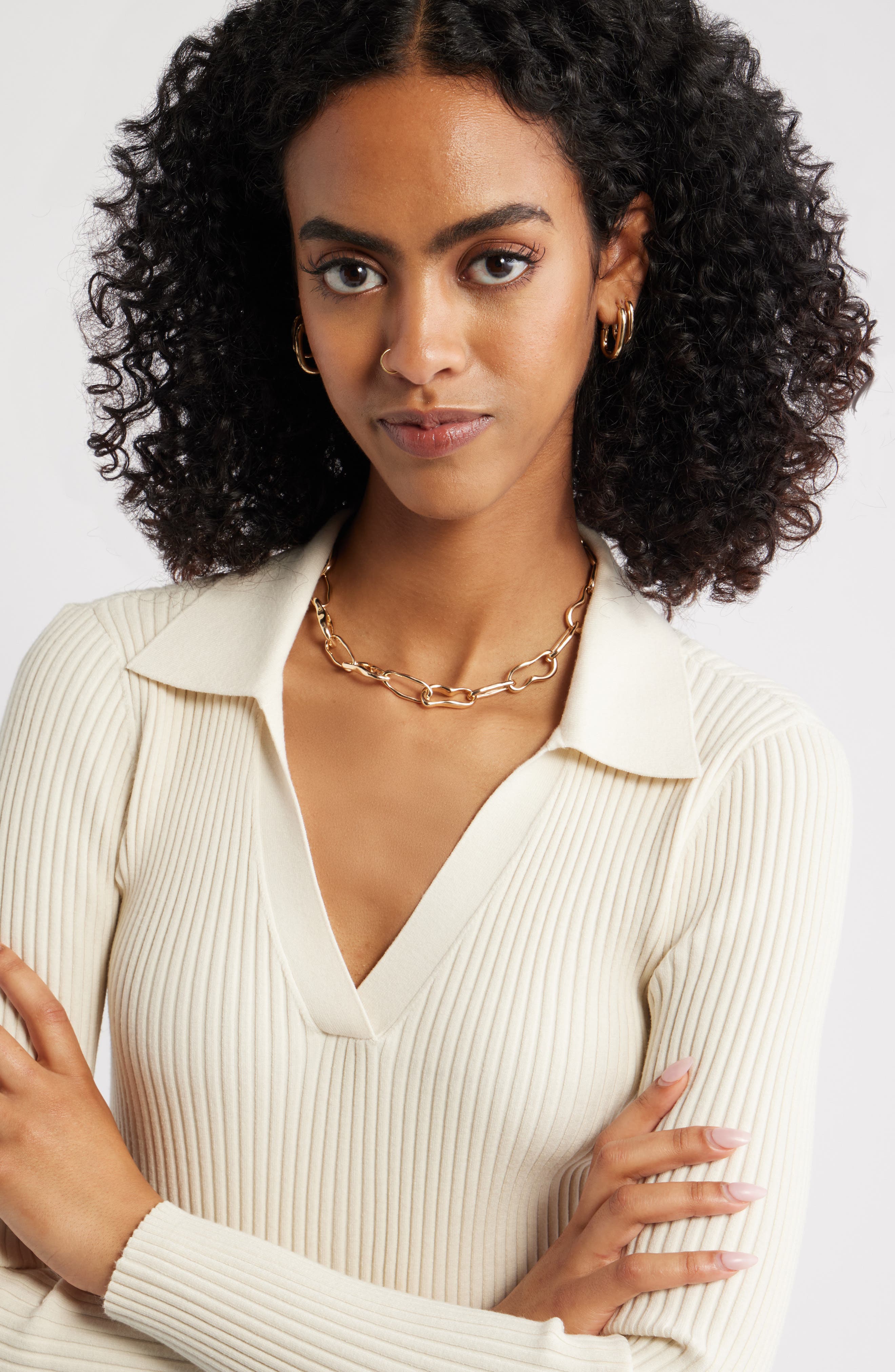 Open Edit Wavy Link Necklace
