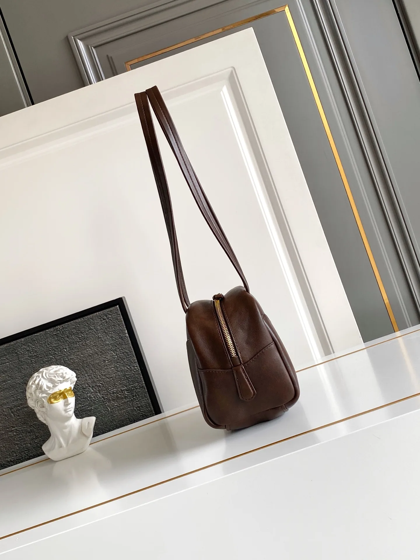 Prada Suede Leather Top Handle Bag product photo from LabelPicks