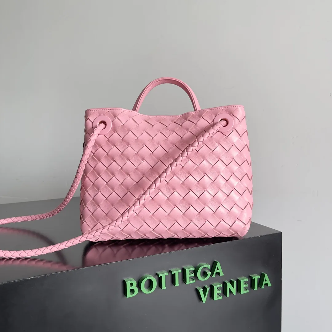 Bottega Veneta Andiamo White Intrecciato Woven Leather Shoulder Bag product photo from LabelPicks
