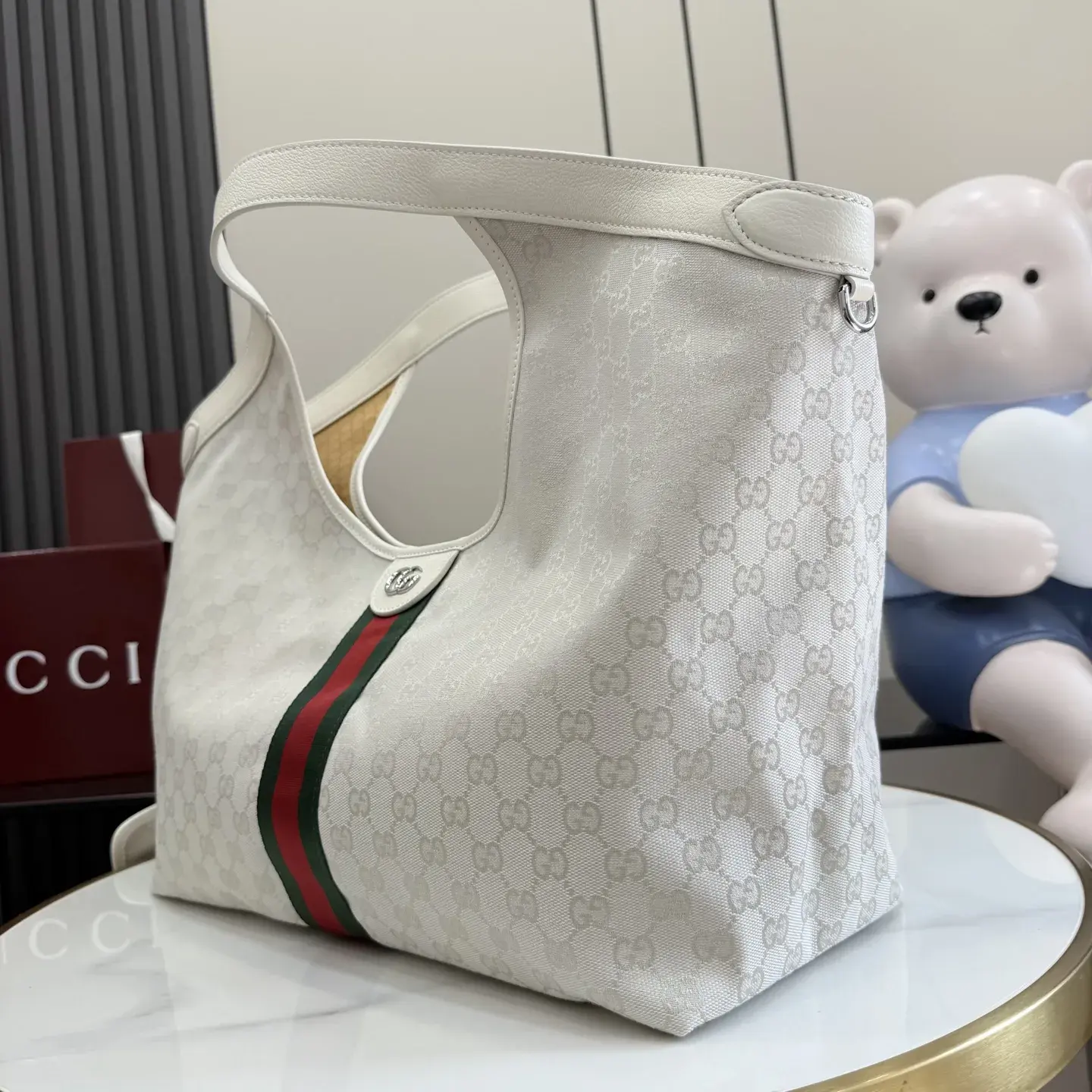 Gucci White Generation GG Supreme Canvas Tote Bag product photo from LabelPicks