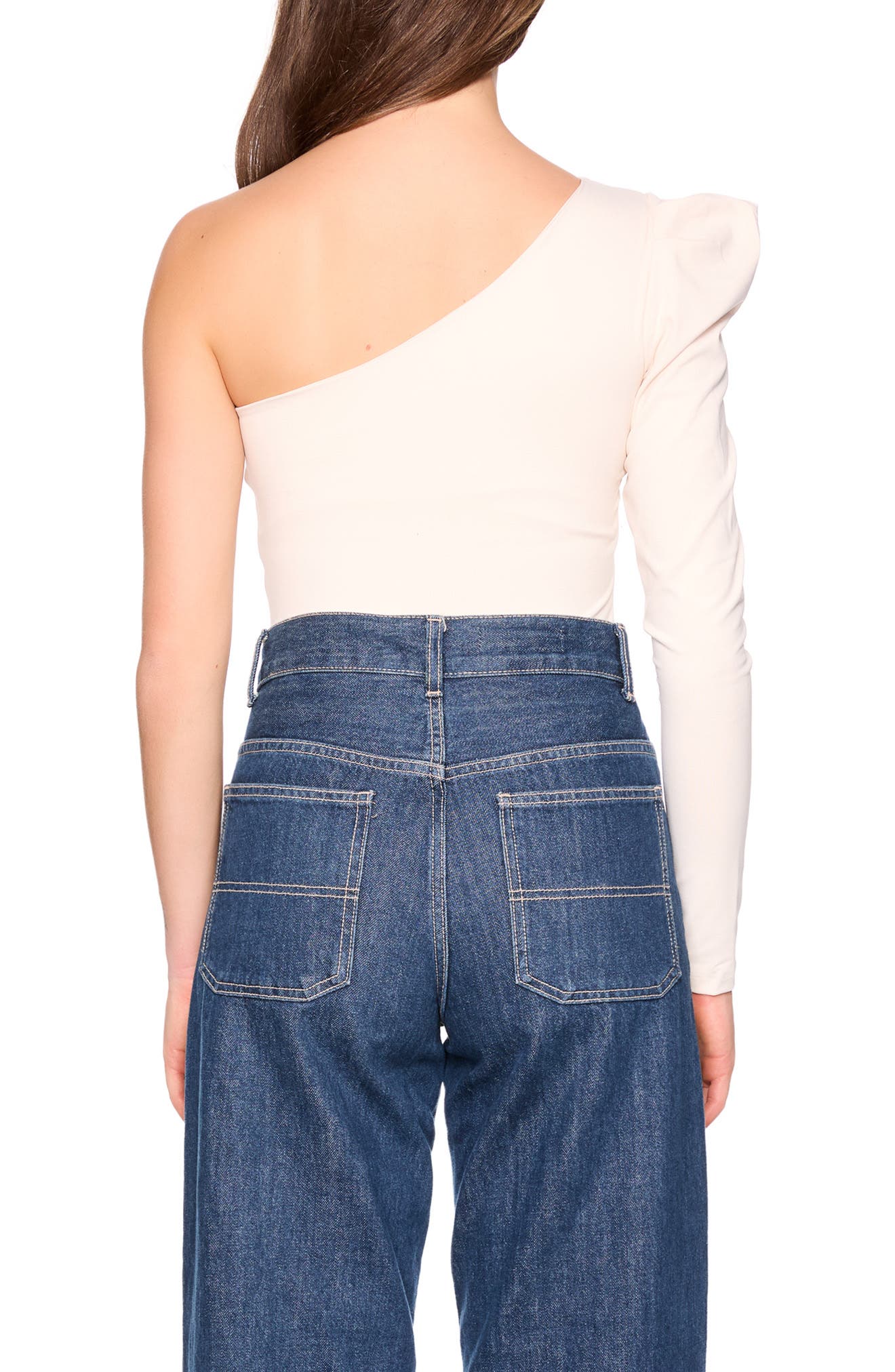 Susana Monaco Pleated One-Shoulder Knit Top