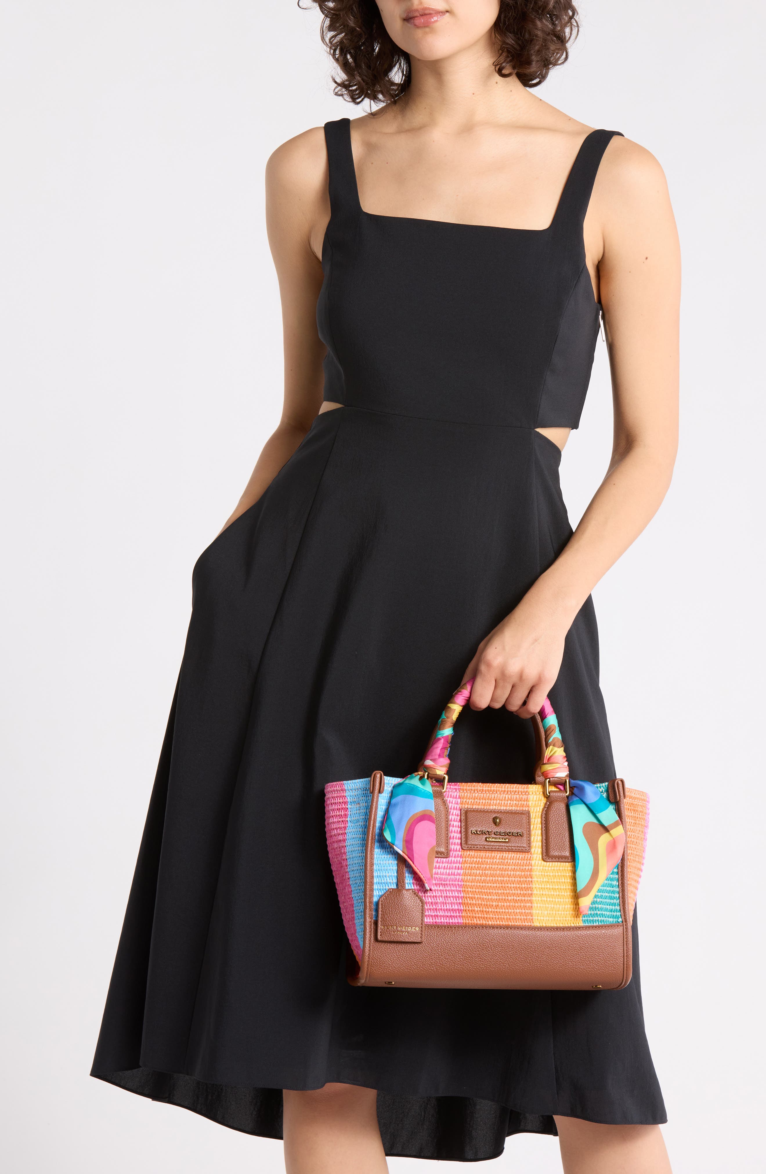 Kurt Geiger London Small Chiswick Raffia Tote