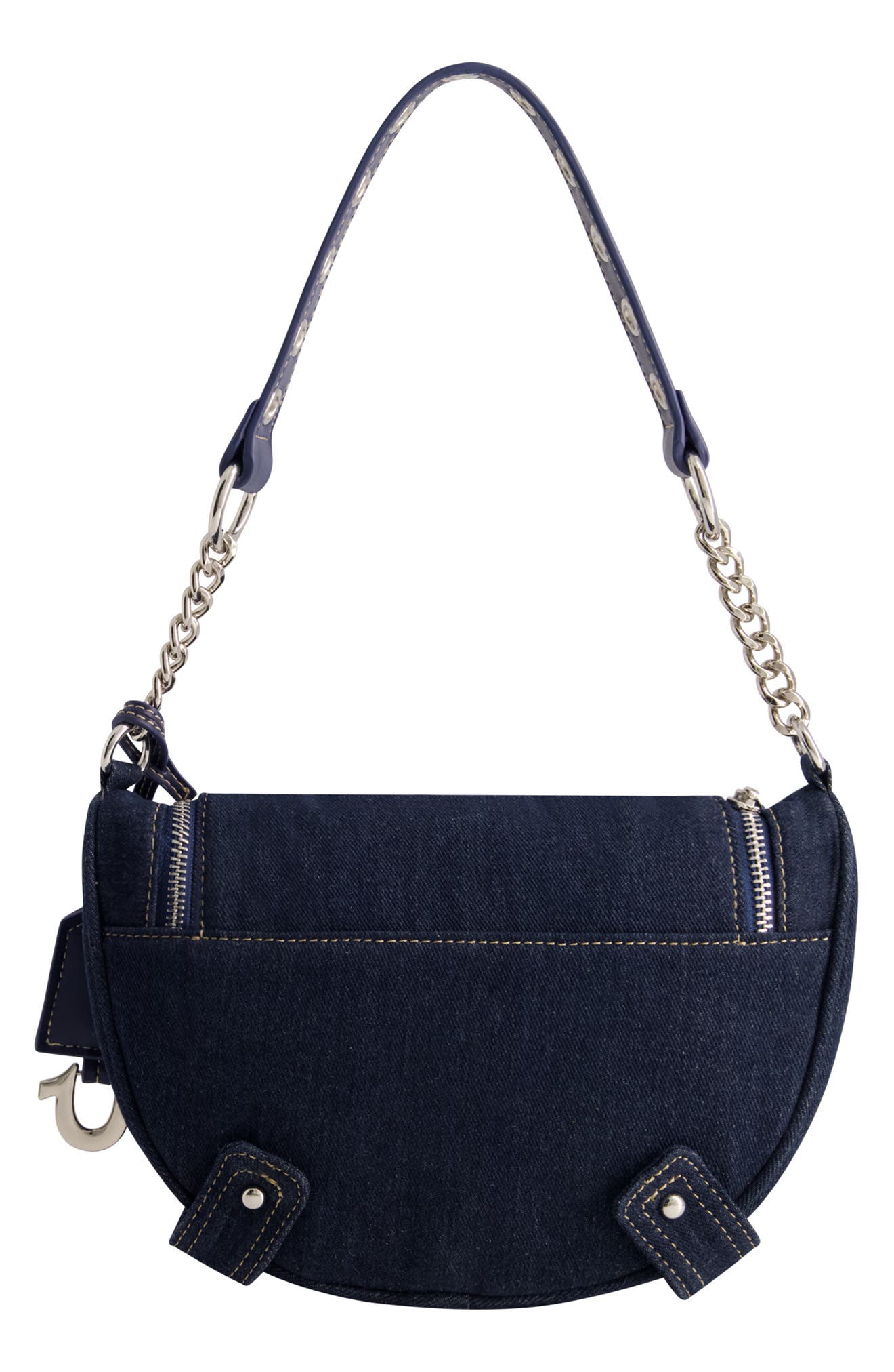 True Religion Grommet Strap Denim Shoulder Bag