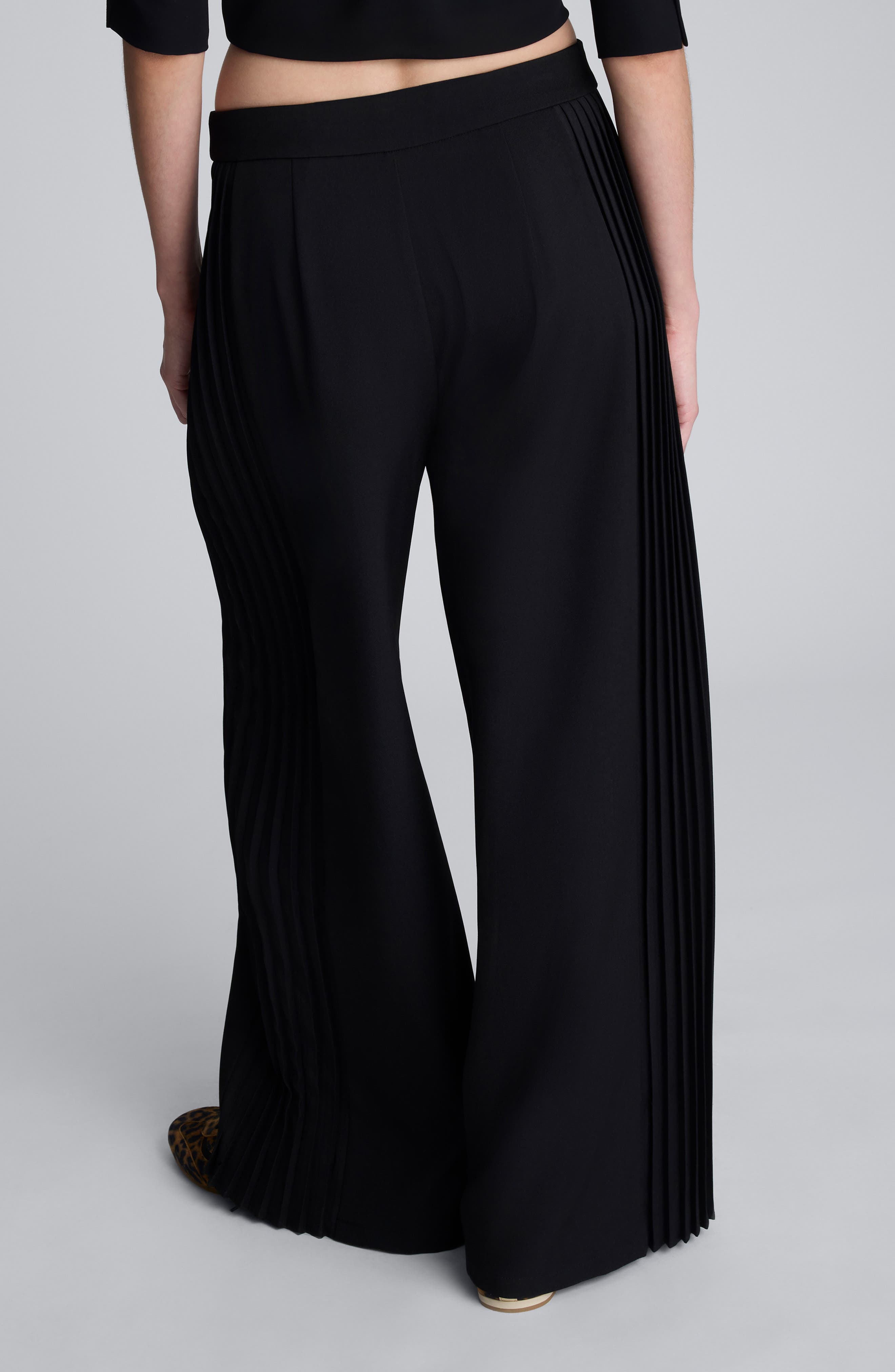 Kenneth Cole Wide Leg Side Pleat Pants