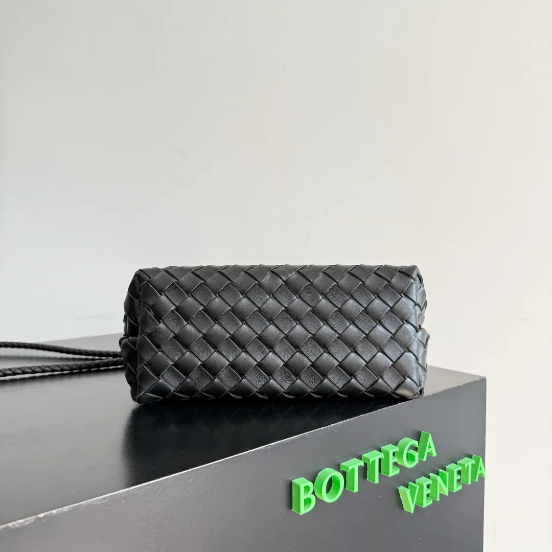 Bottega Veneta Andiamo Black Intrecciato Woven Leather Top Handle Bag product photo from LabelPicks