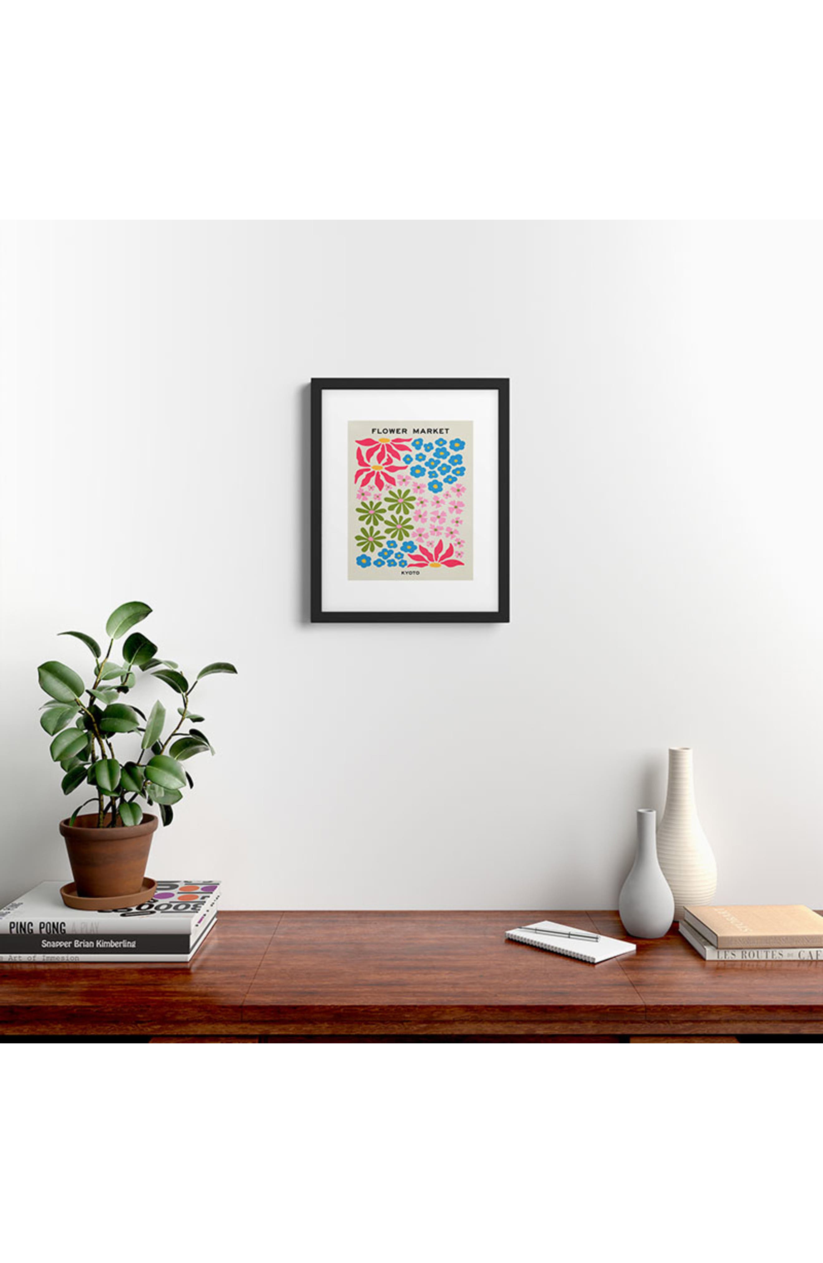 Deny Designs 'Flower Market 02 Kyoto' by Ayeyokp Framed Wall Art