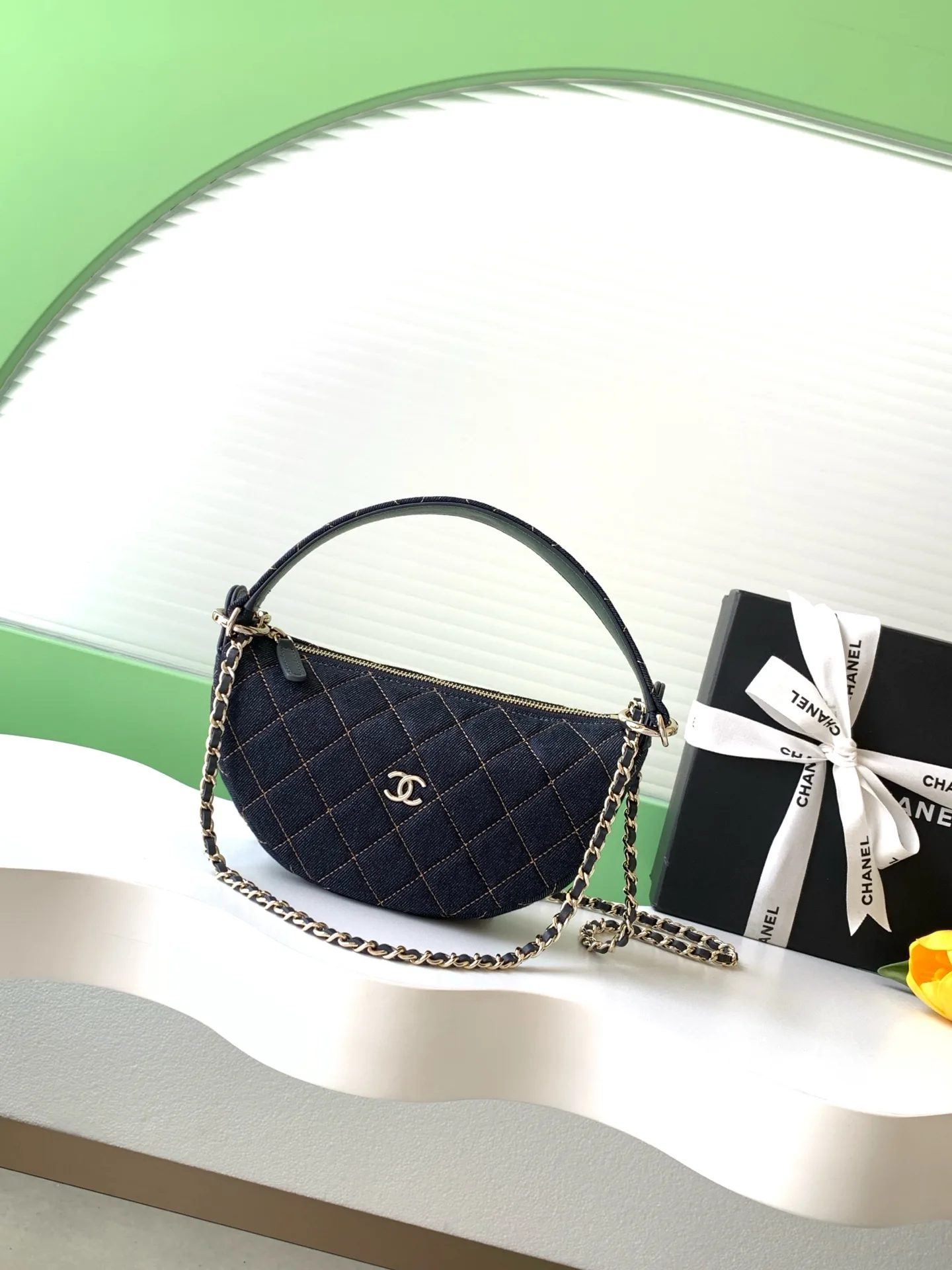 Chanel Navy Quilted Leather Shoulder Bag product photo from LabelPicks