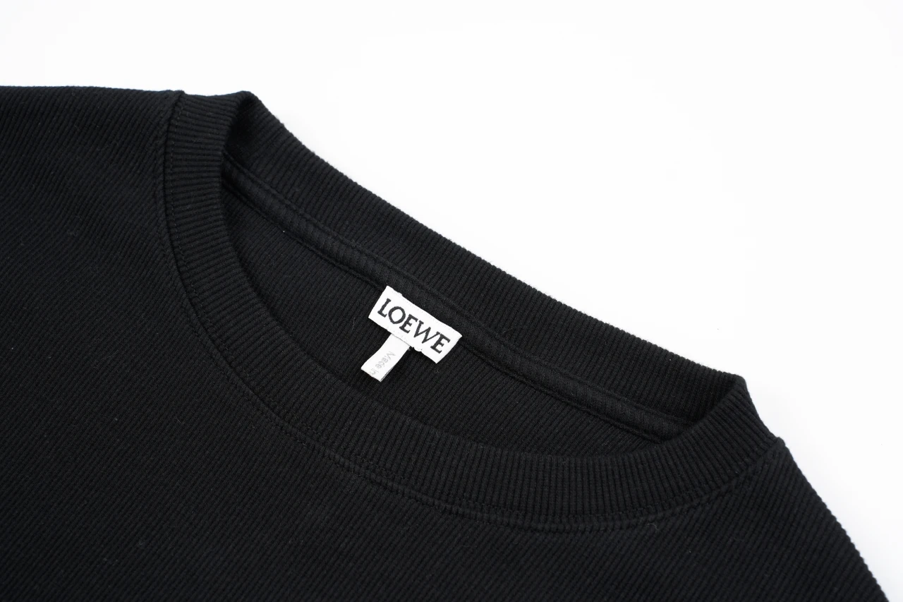LOEWE Black Ribbed Anagram Long Sleeve Top product photo from LabelPicks