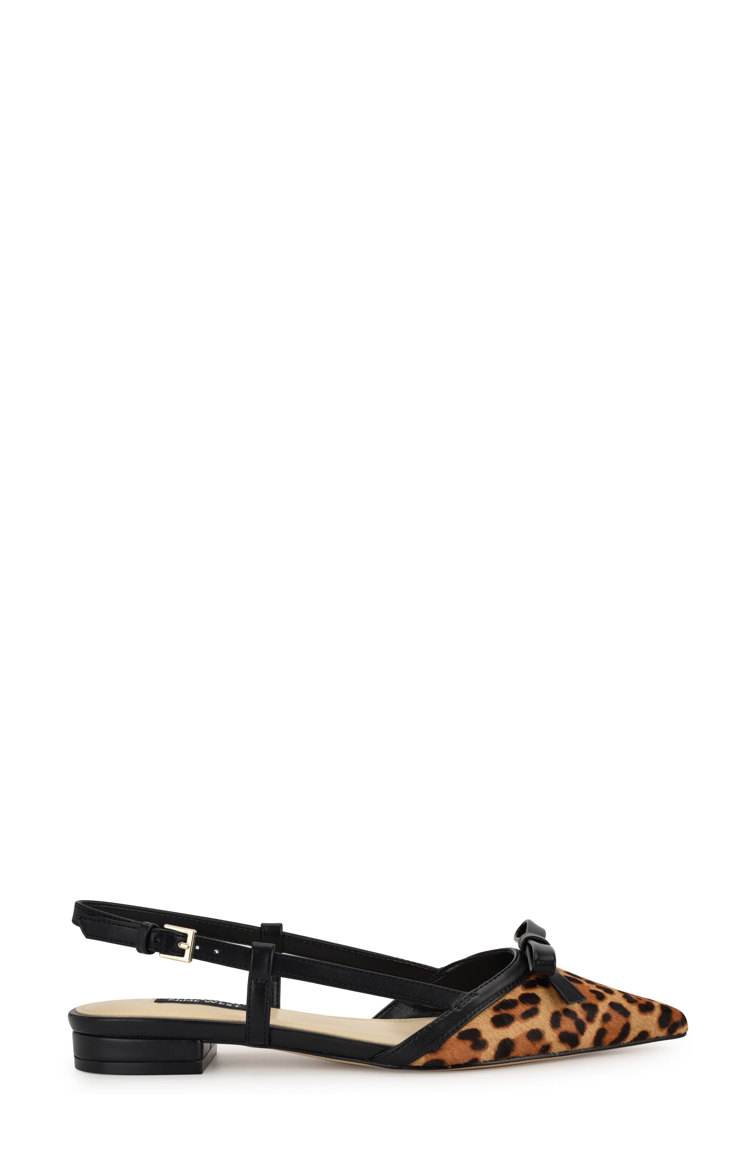 Nine West Grean Genuine Calf Hair Pointed Toe Flat