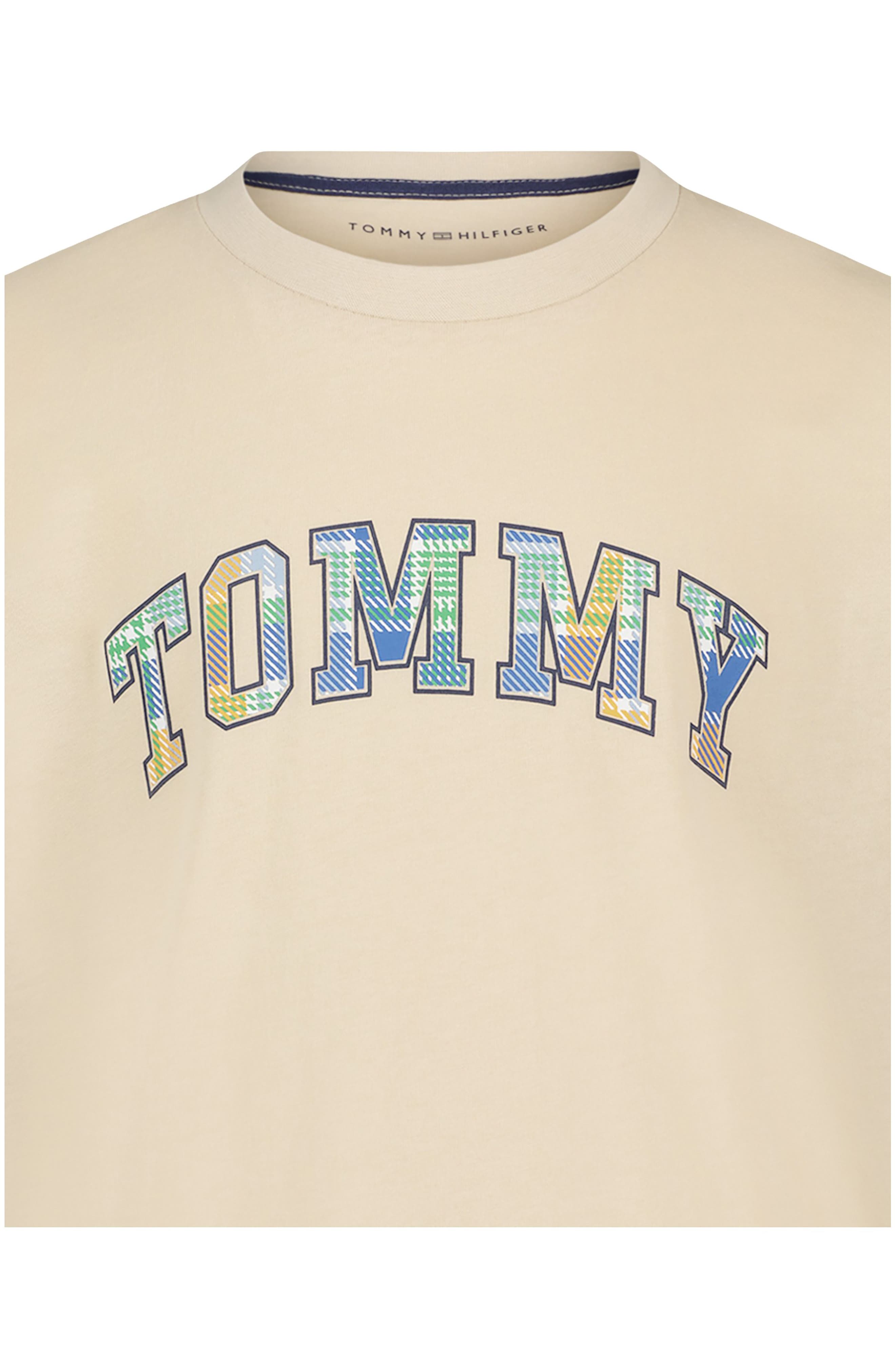Tommy Hilfiger Kids' Plaid Arched Logo Graphic T-Shirt