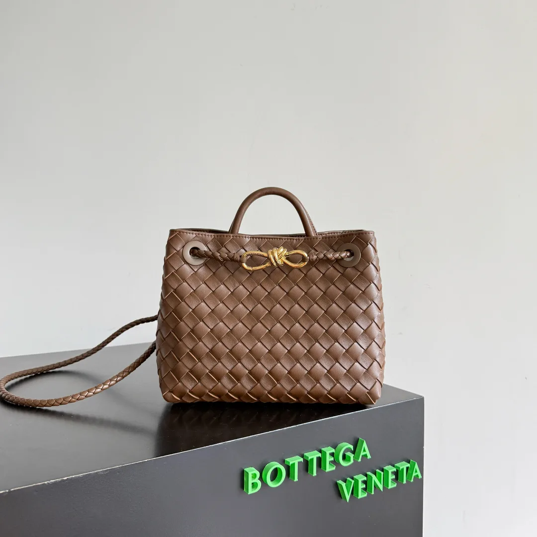 Bottega Veneta Intrecciato Woven Leather Andiamo Top Handle Bag product photo from LabelPicks