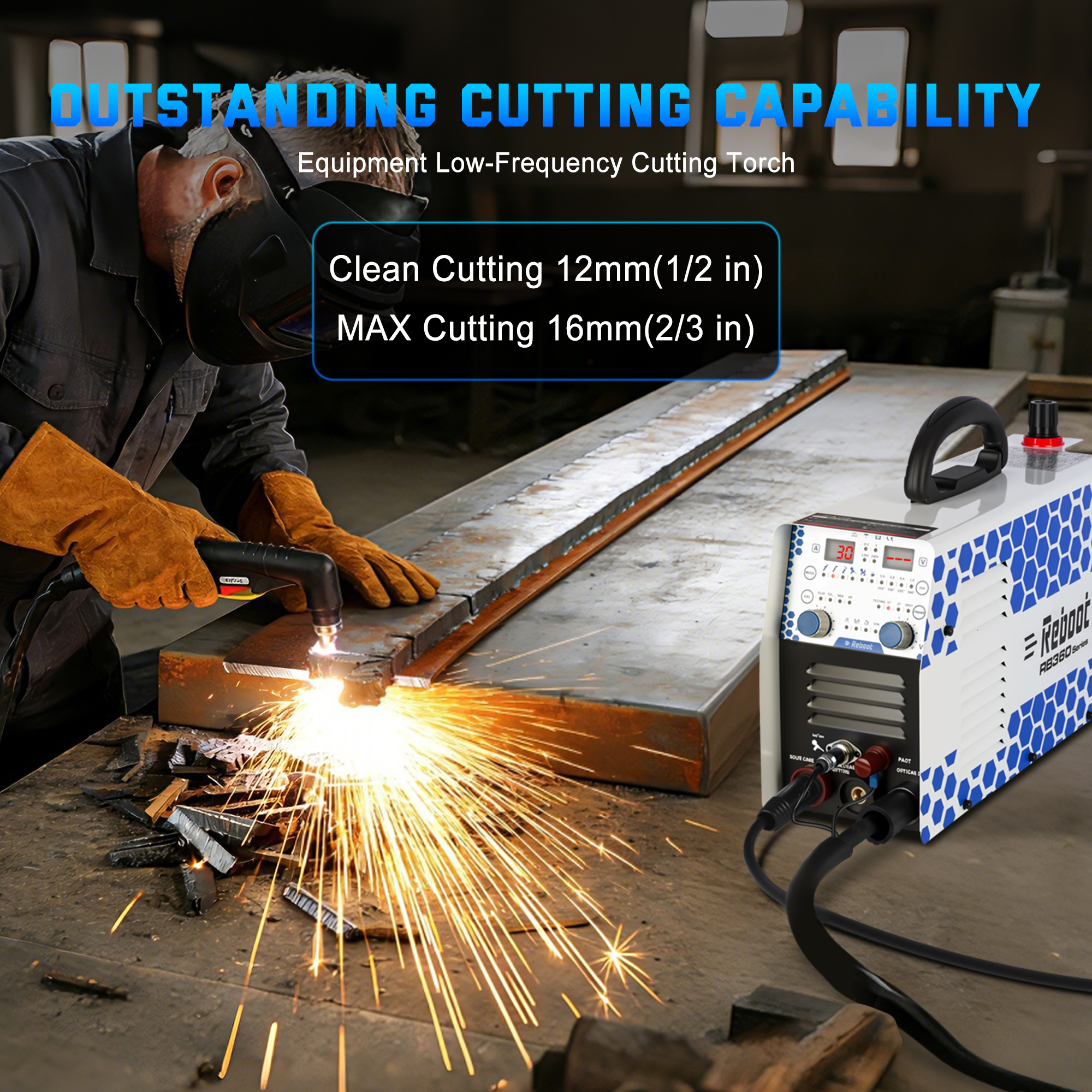 Reboot 130A Plasma Cutter Welder Combo, 120V/240V Dual Voltage