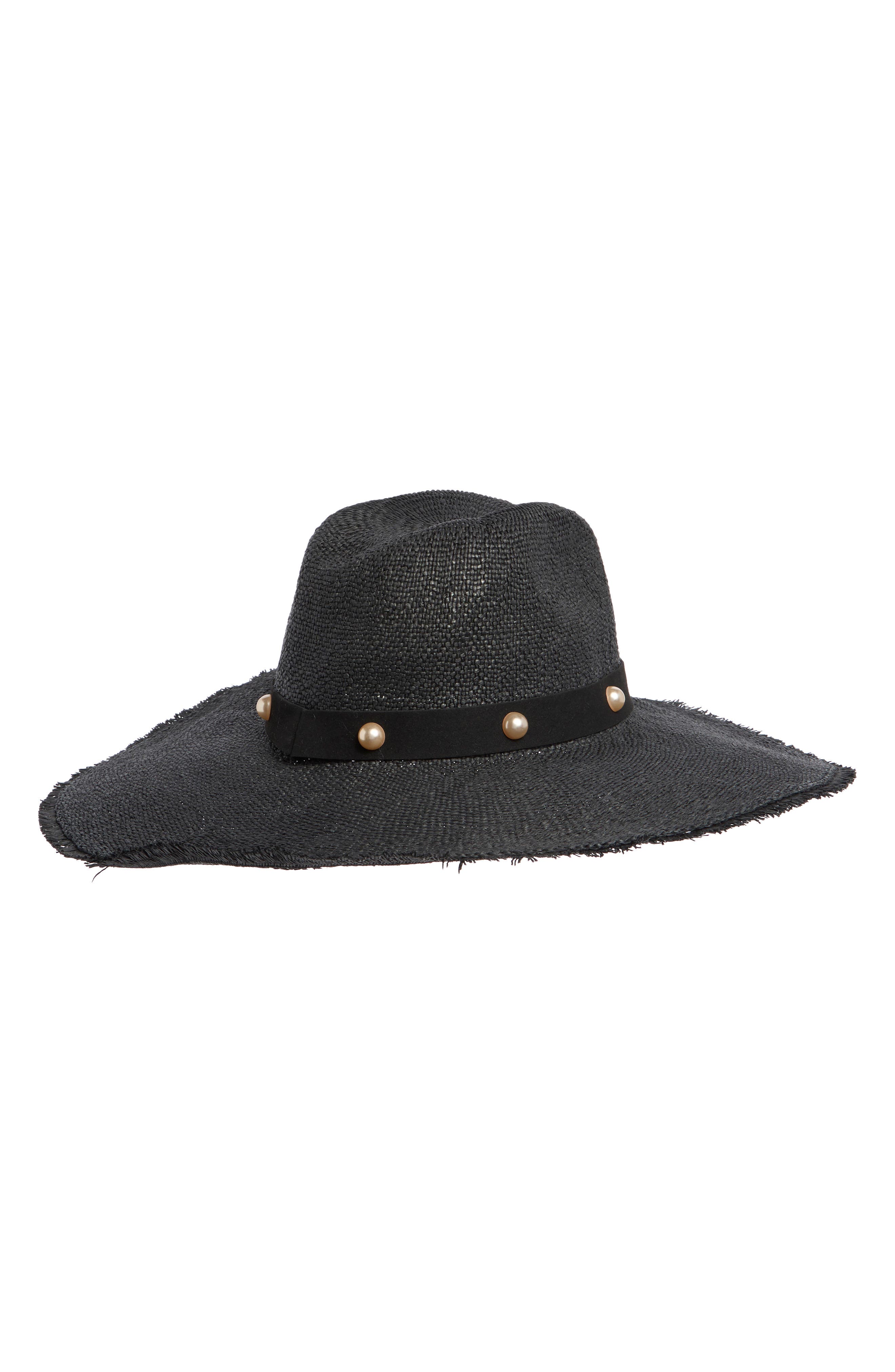 Steve Madden Boho Glam Studded Straw Hat