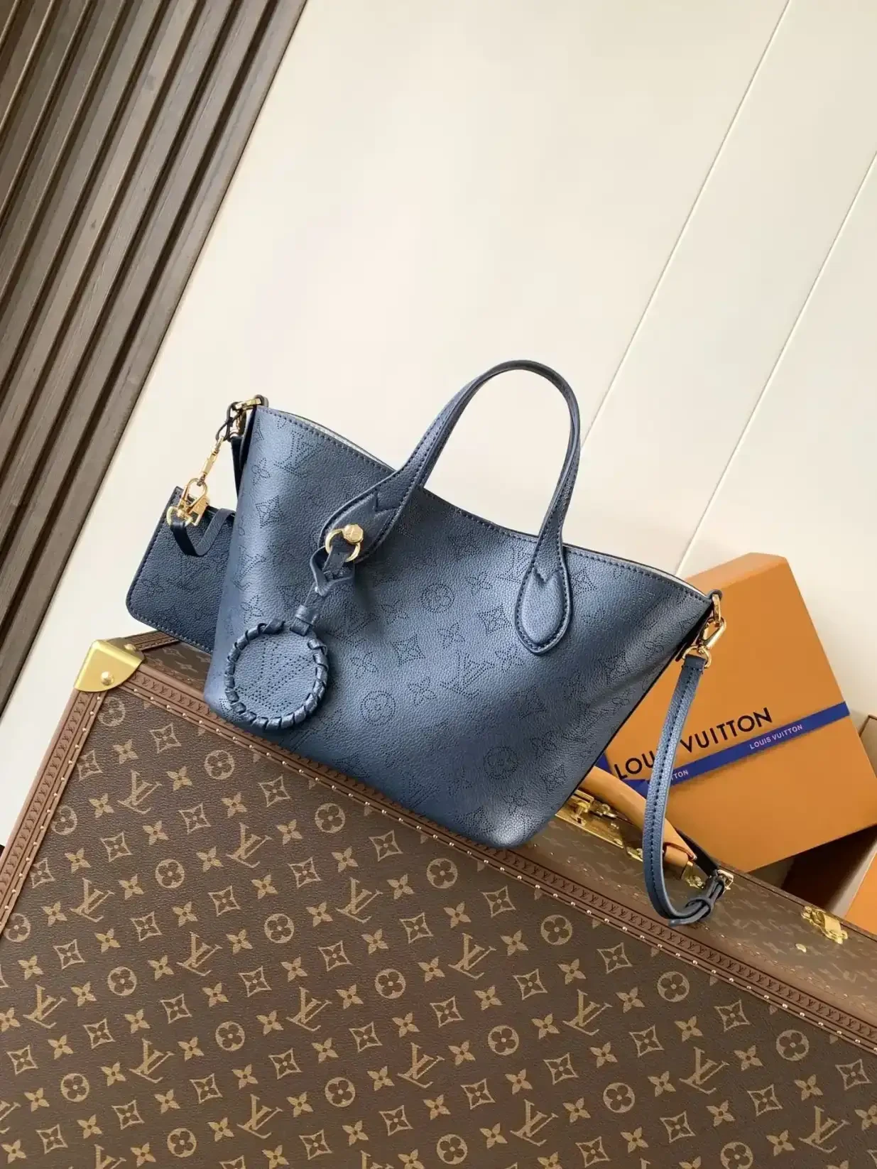 Louis Vuitton Navy Calfskin Tote Bag product photo from LabelPicks