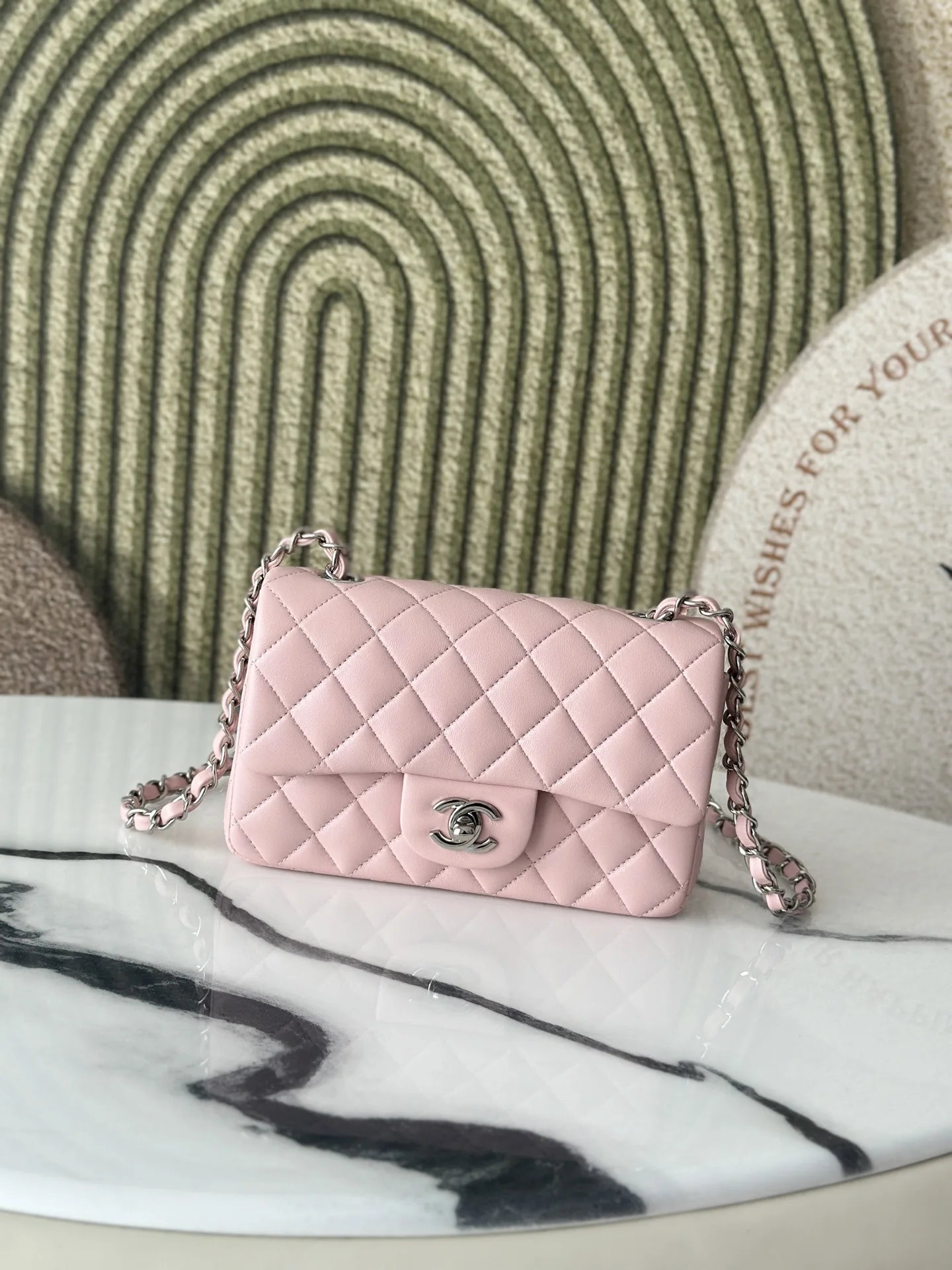 Chanel Pink Classic Flap Lambskin Shoulder Bag product photo from LabelPicks