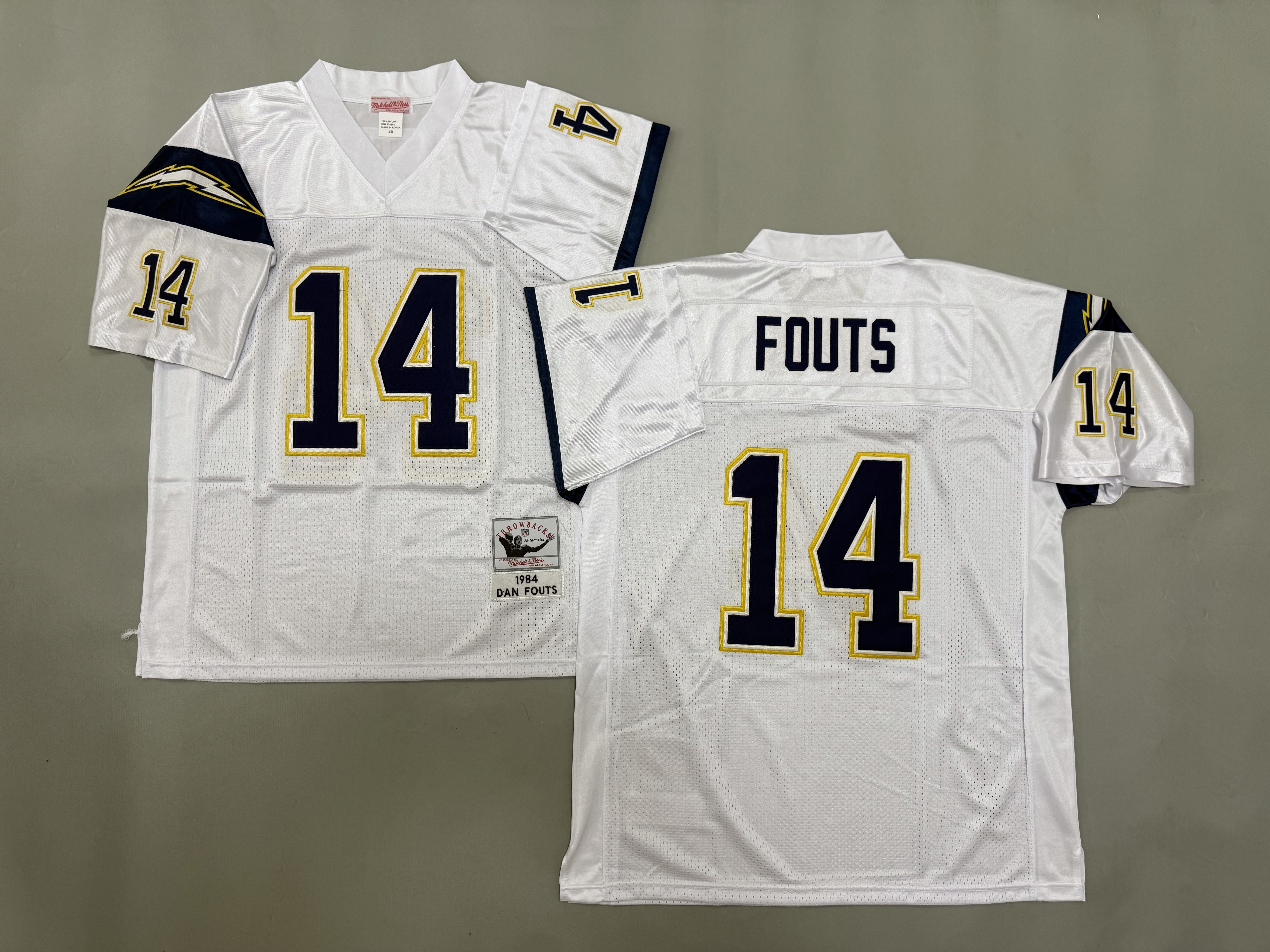 Dan Fouts San Diego Chargerss Authentic Throwback Retired Player Jersey